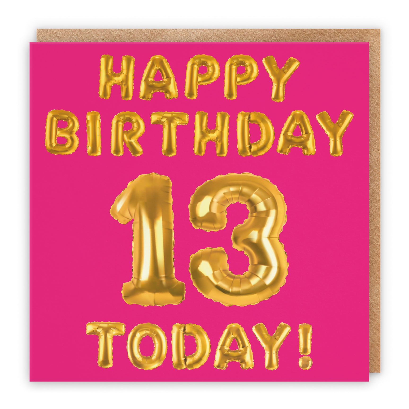 Pink Balloon Birthday Card