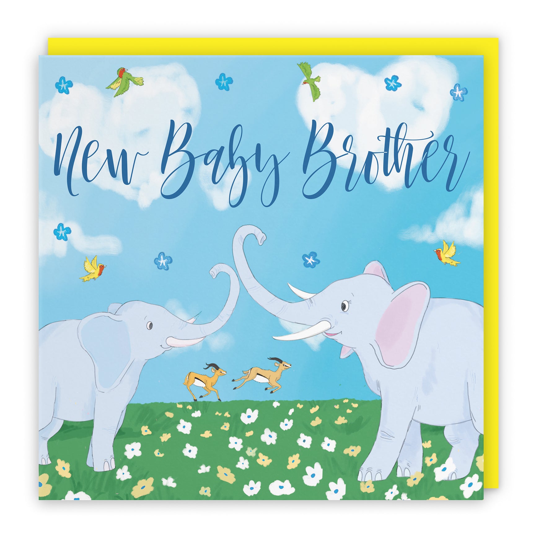New Baby Card Elephants Cute Animals
