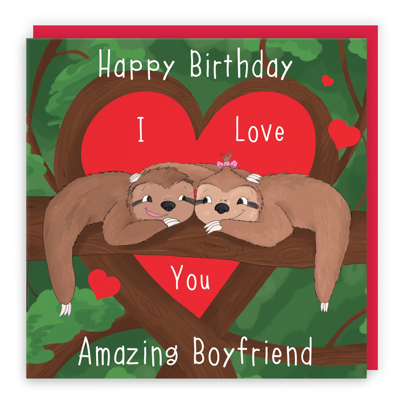 Sloths Birthday Card Cute Animals