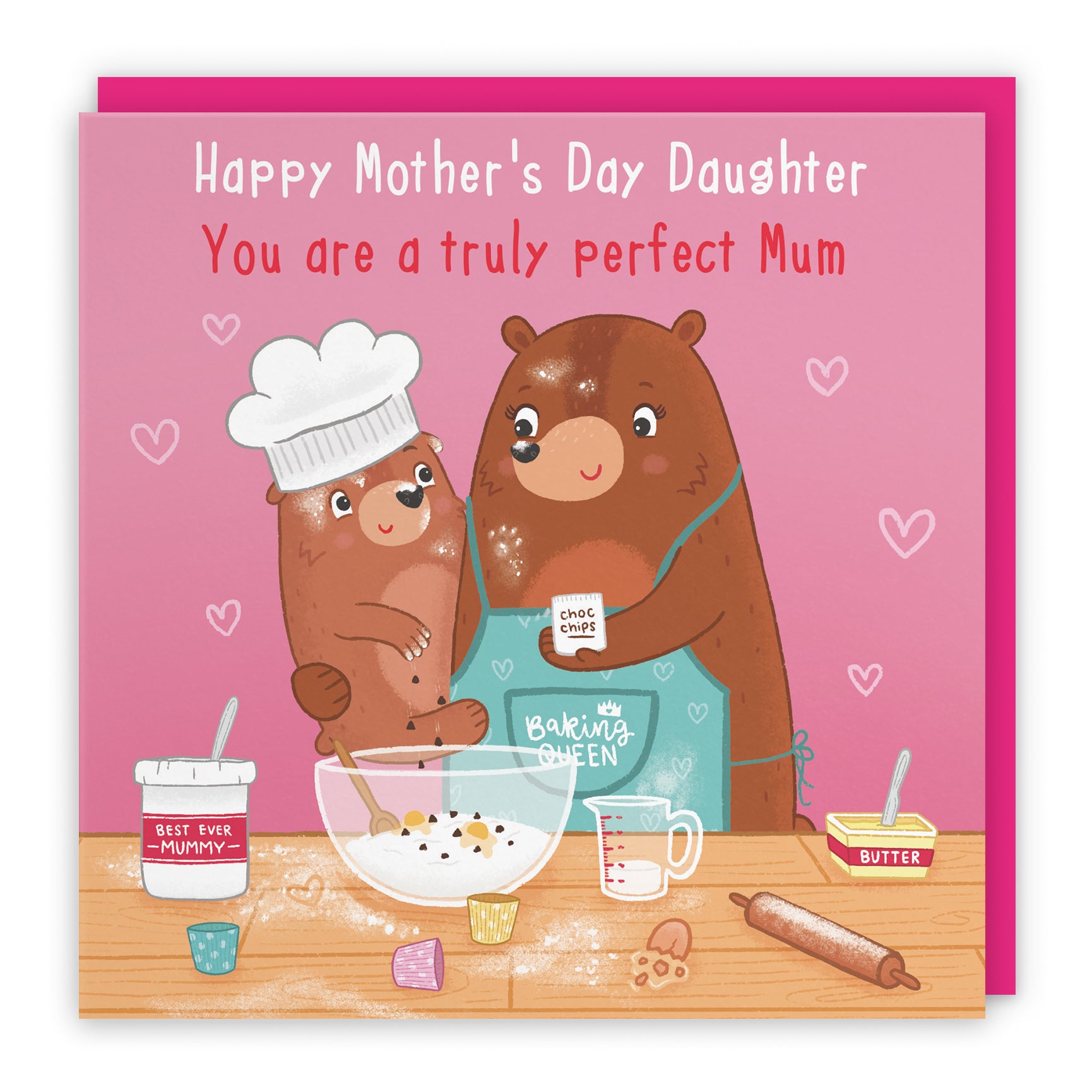 Baking Mother's Day Card Cute Bears