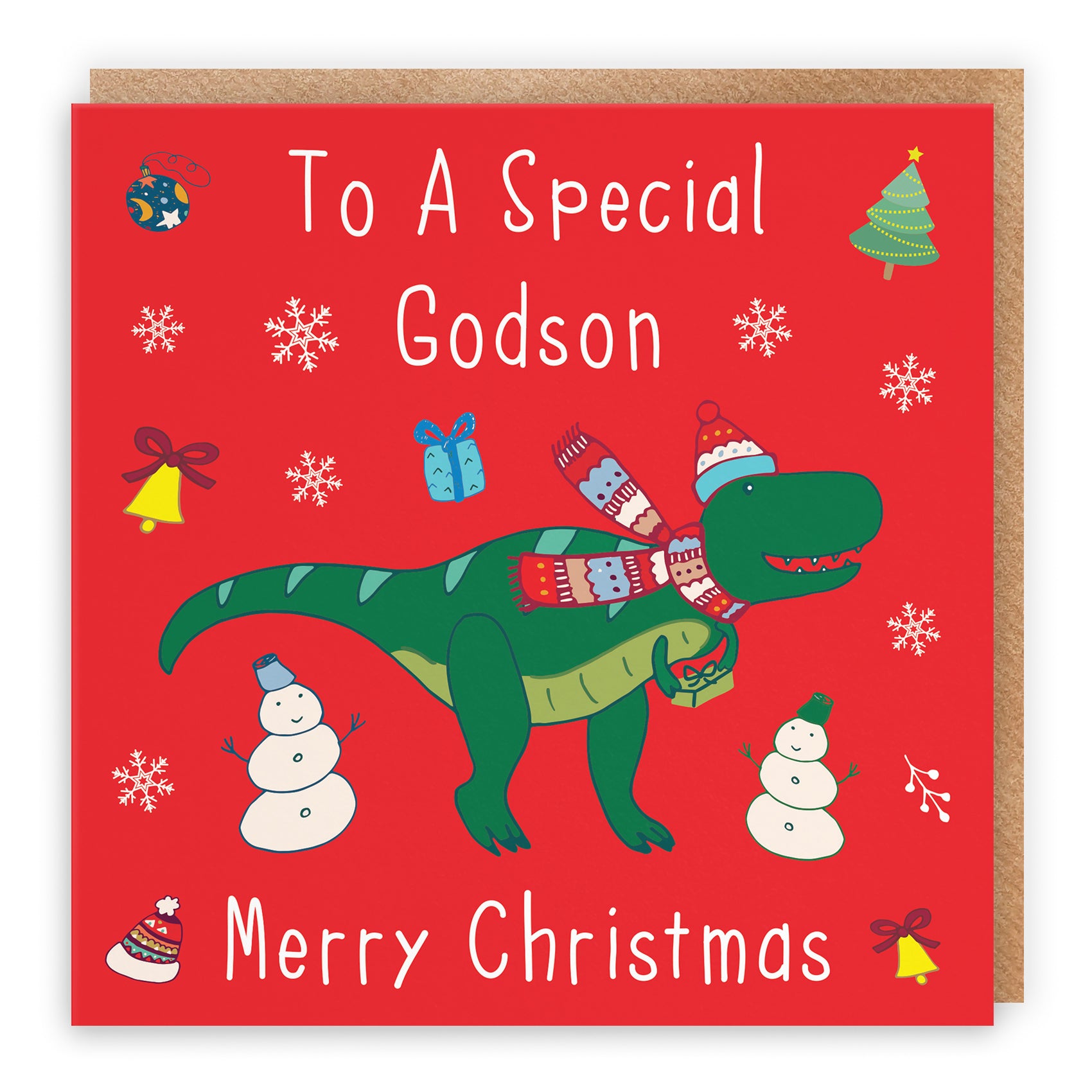 Christmas Card Dinosaur