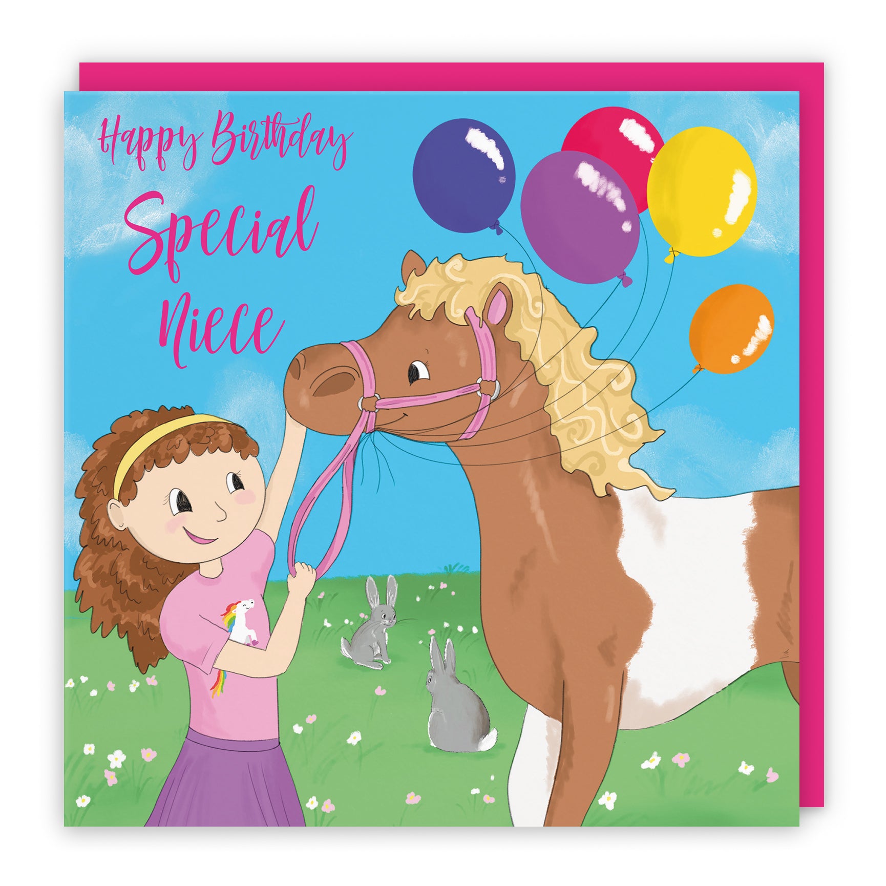 Girls Pony Birthday Card Happy Times
