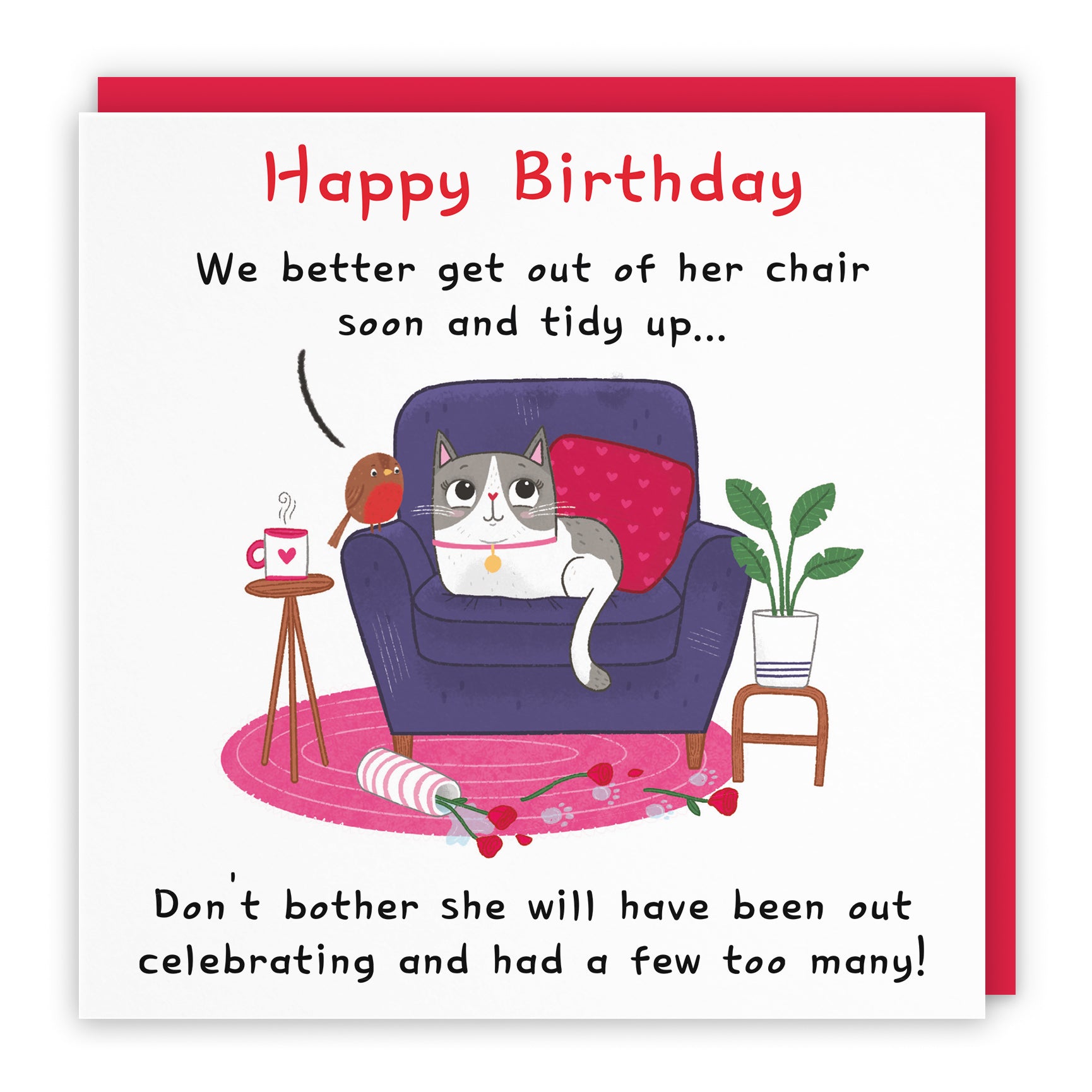 Funny Cat Birthday Card Iconic