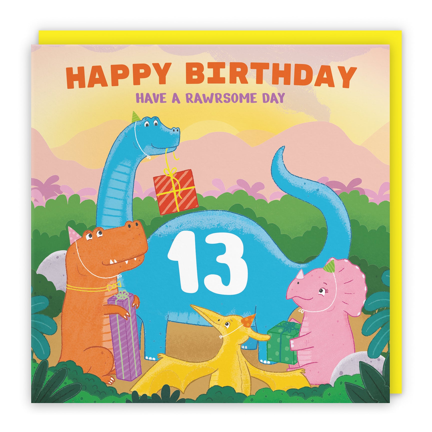 Dinosaur Party Birthday Card Imagination