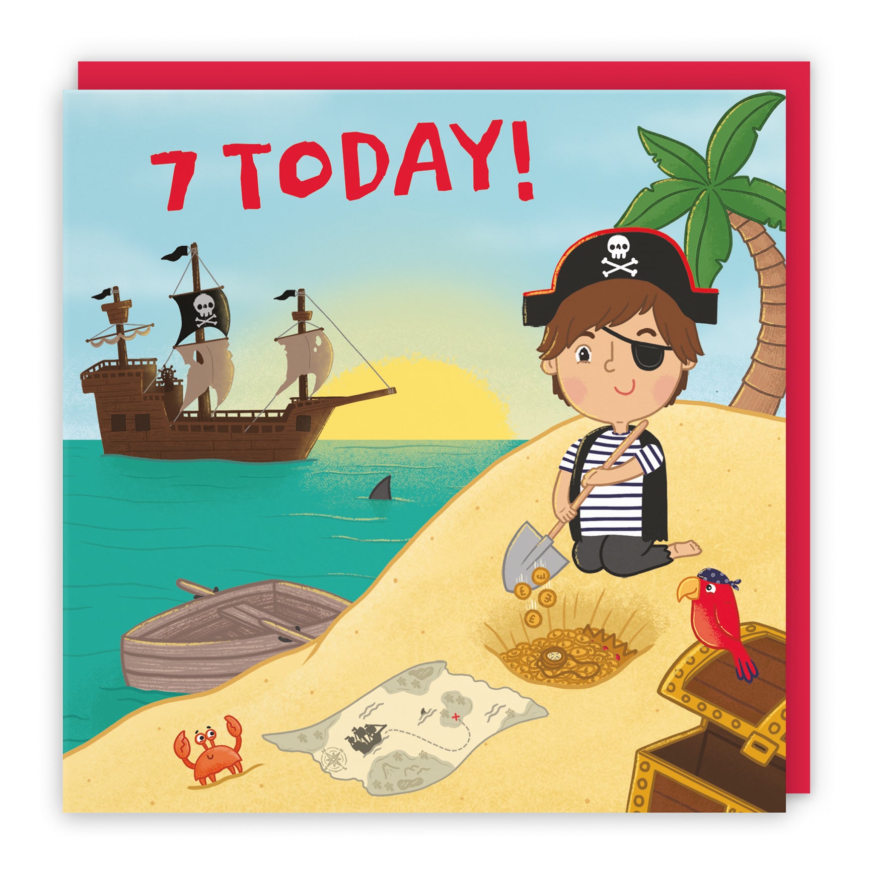 Pirate Birthday Card Treasure Map Imagination
