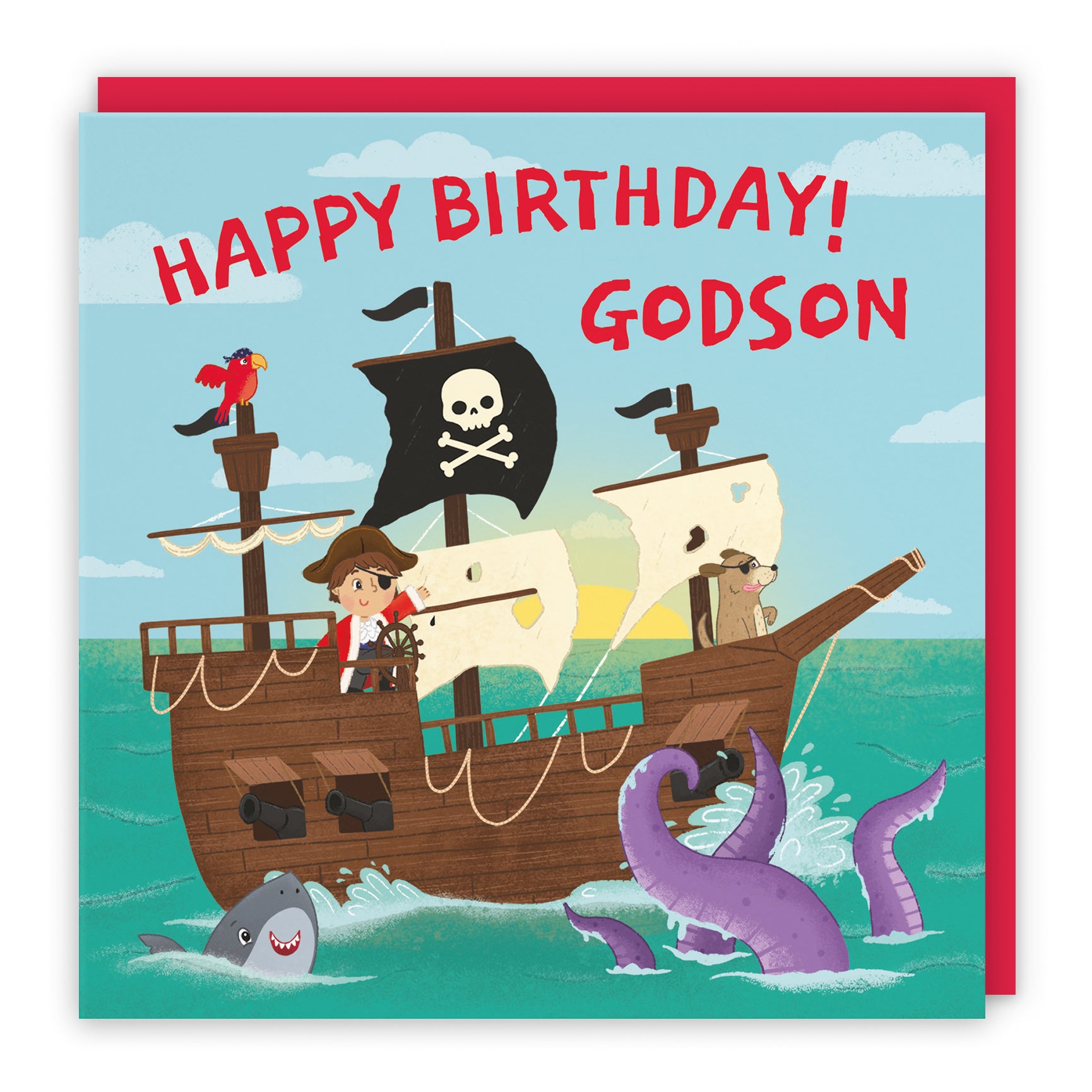 Pirate Ship Birthday Card Imagination