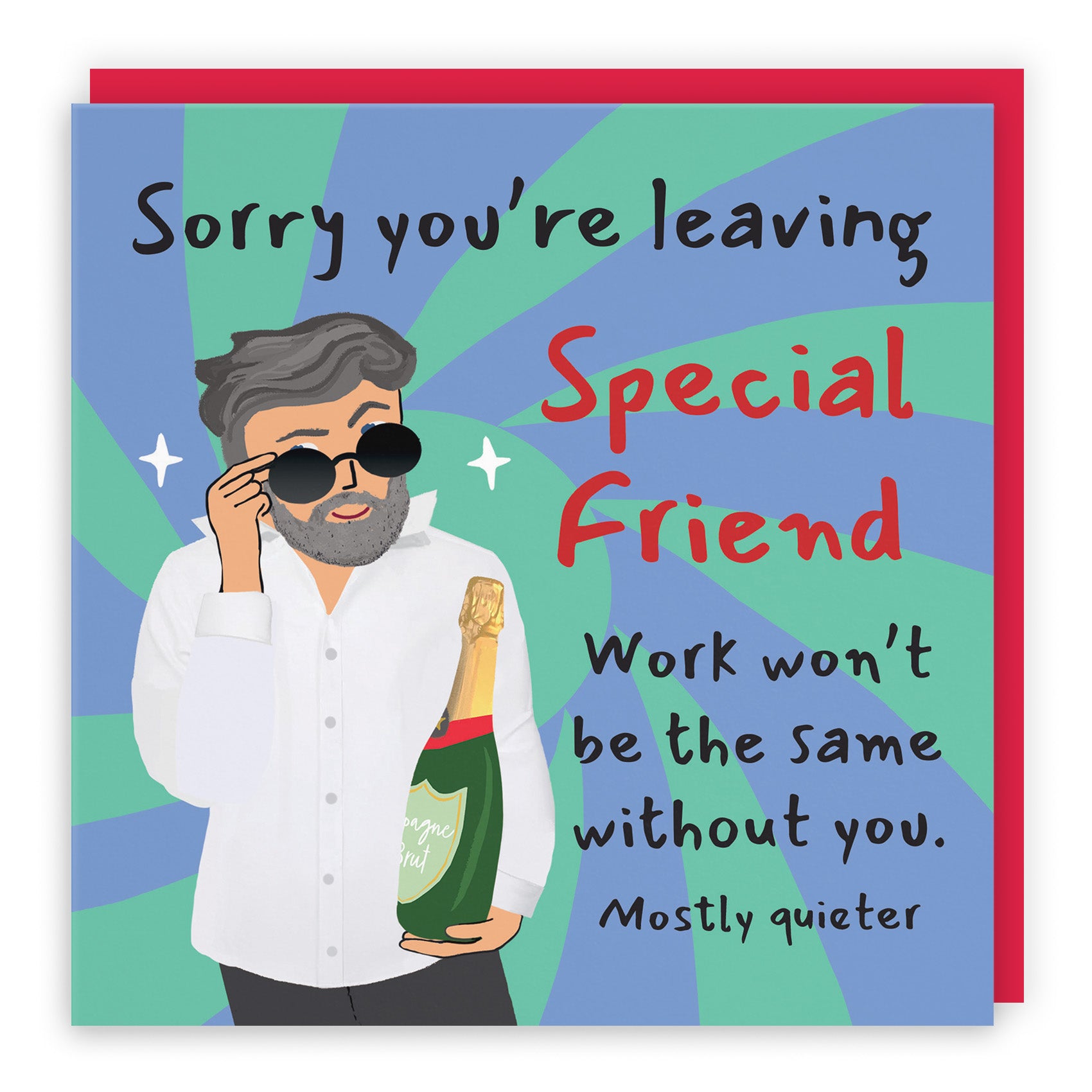 Male Cool Dude Leaving Card Laugh Out Loud