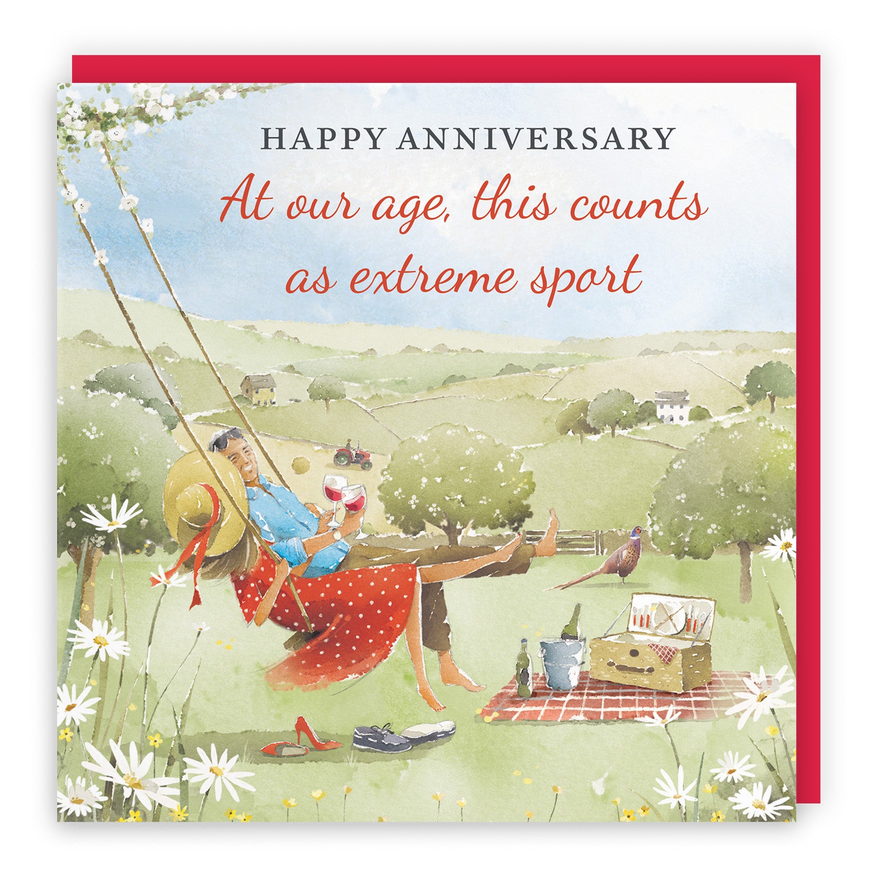 Meadow Picnic Anniversary Card Milo's Gallery