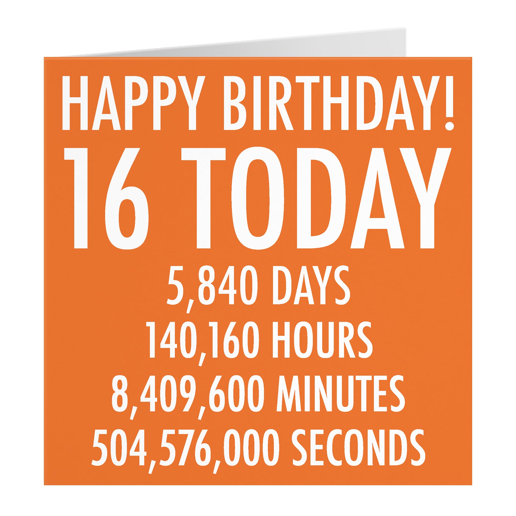 Orange Birthday Card Numbers