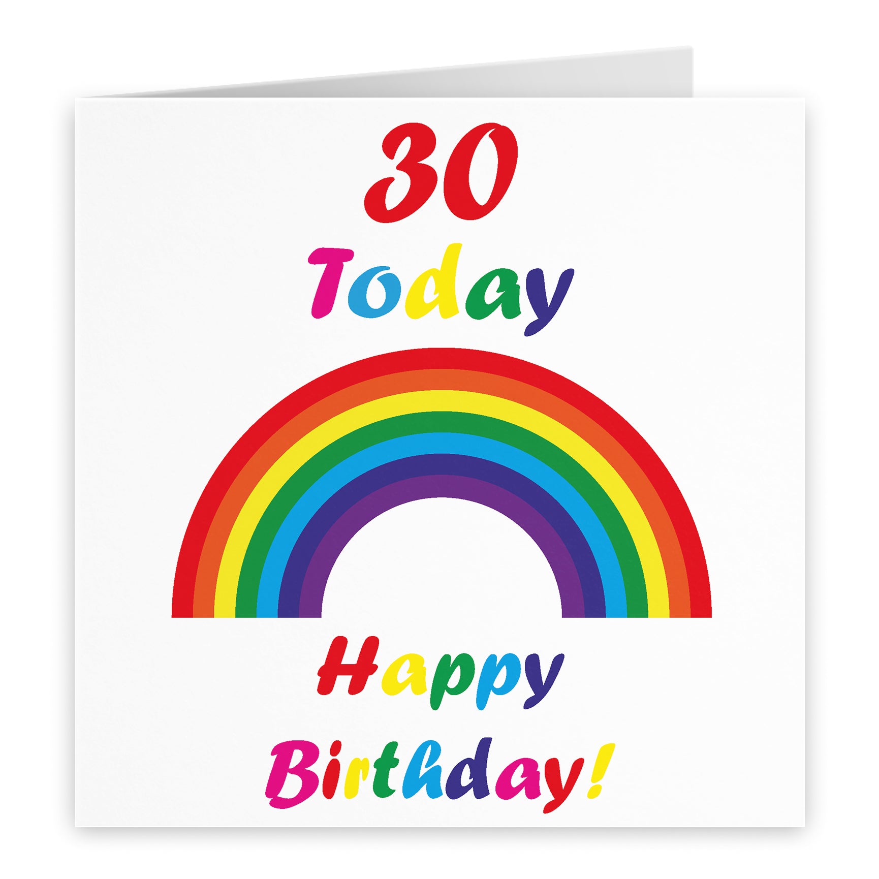 Birthday Card Colourful Rainbow