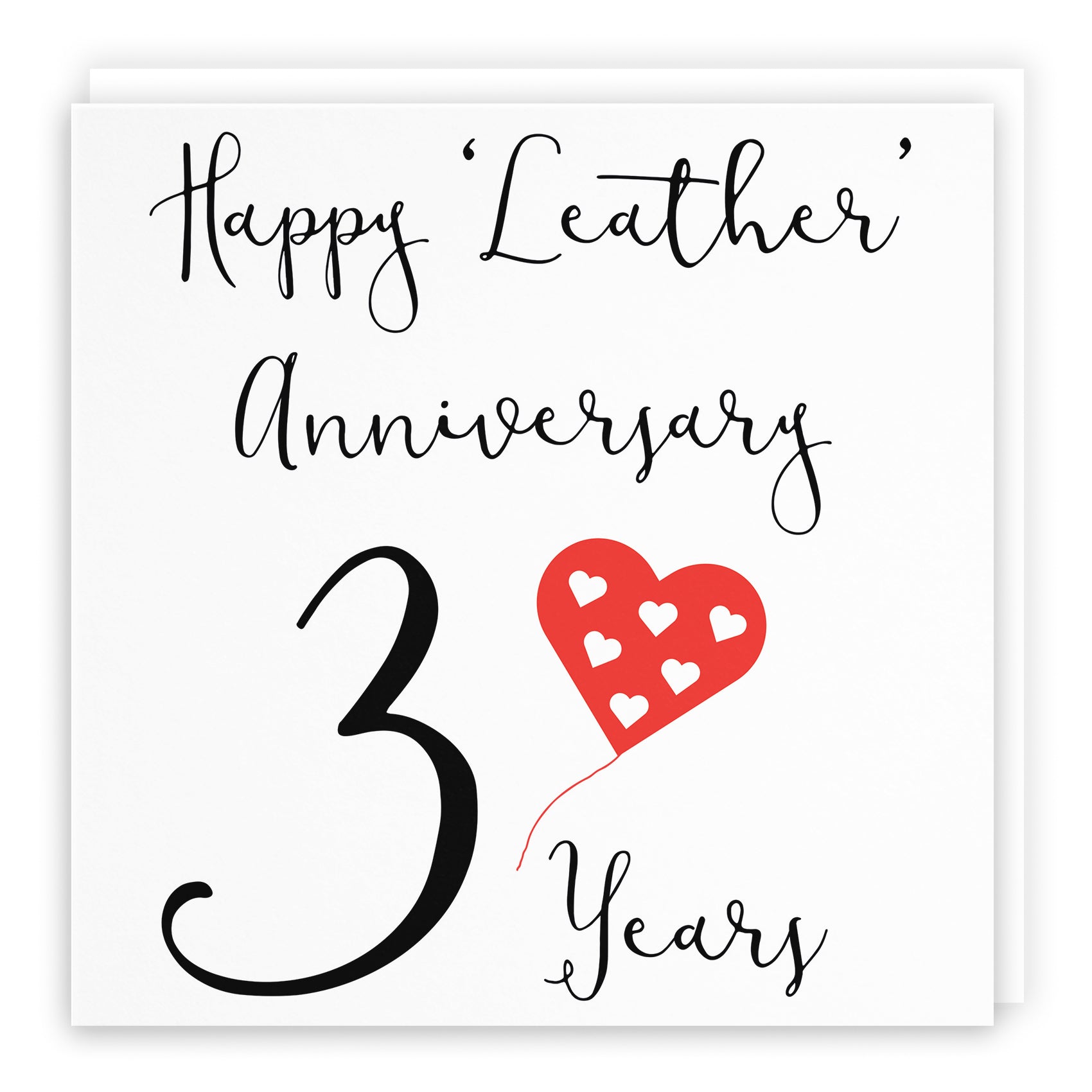 Balloon Heart Anniversary Card Red Heart