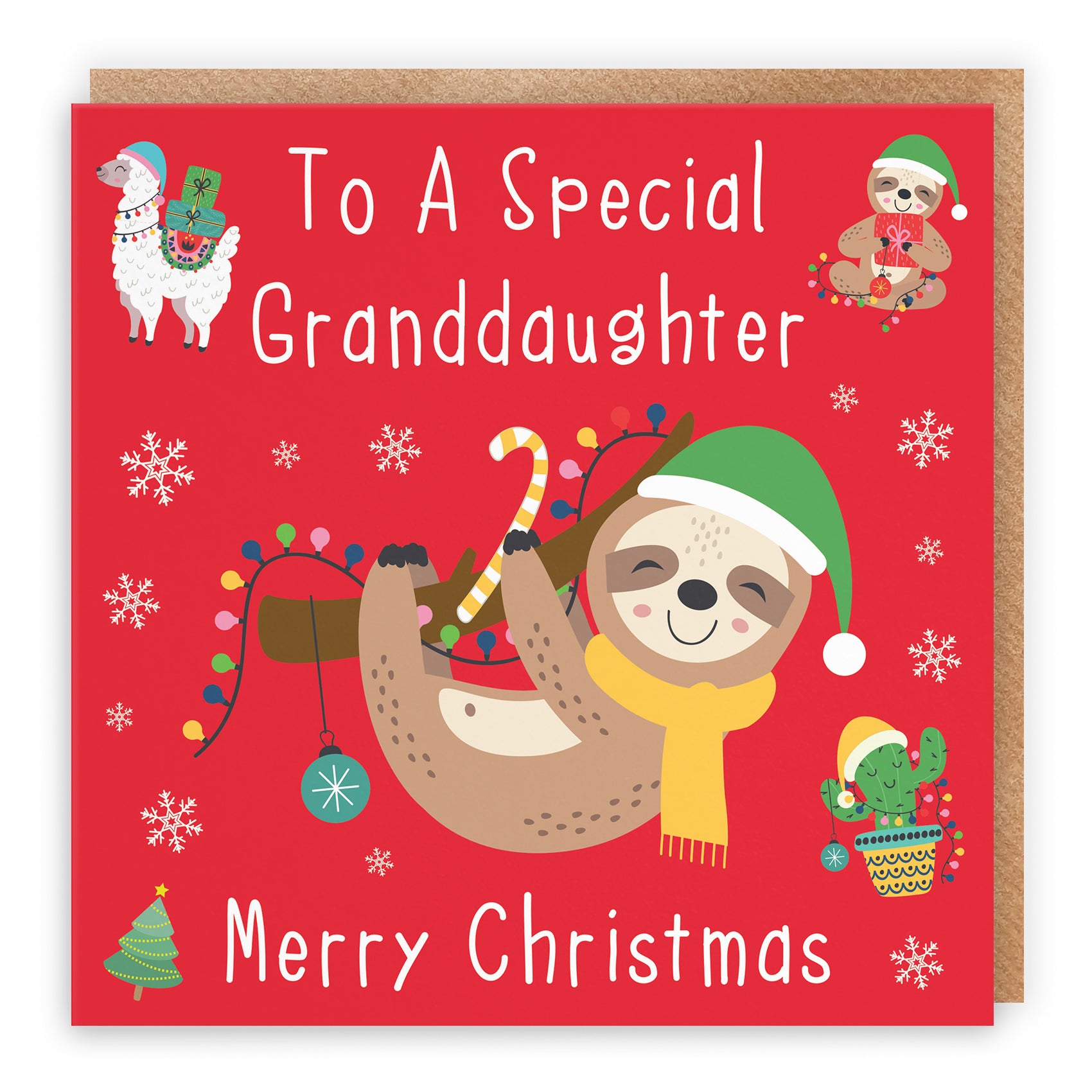 Christmas Card Sloth & Llama