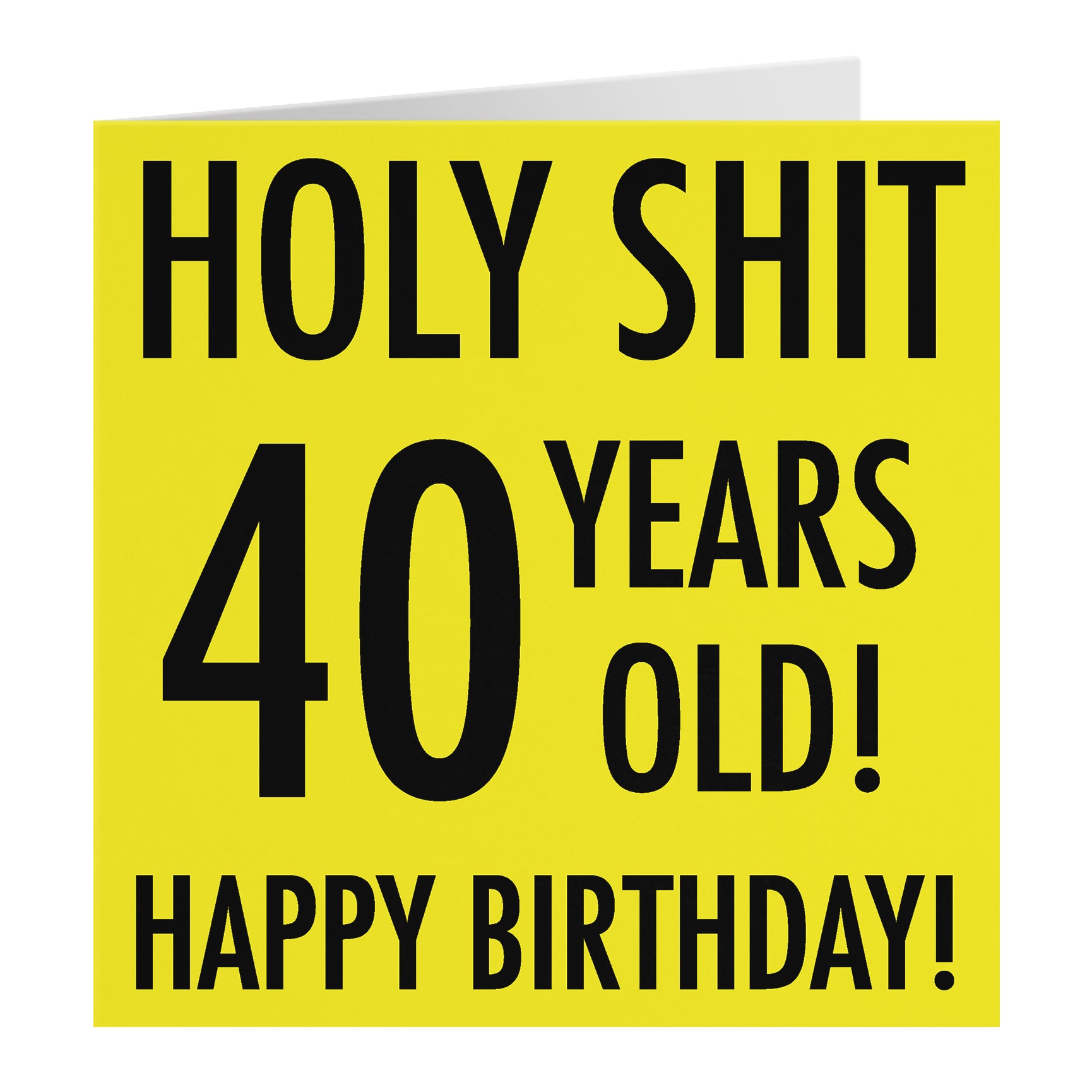 Funny Birthday Card Holy Shit