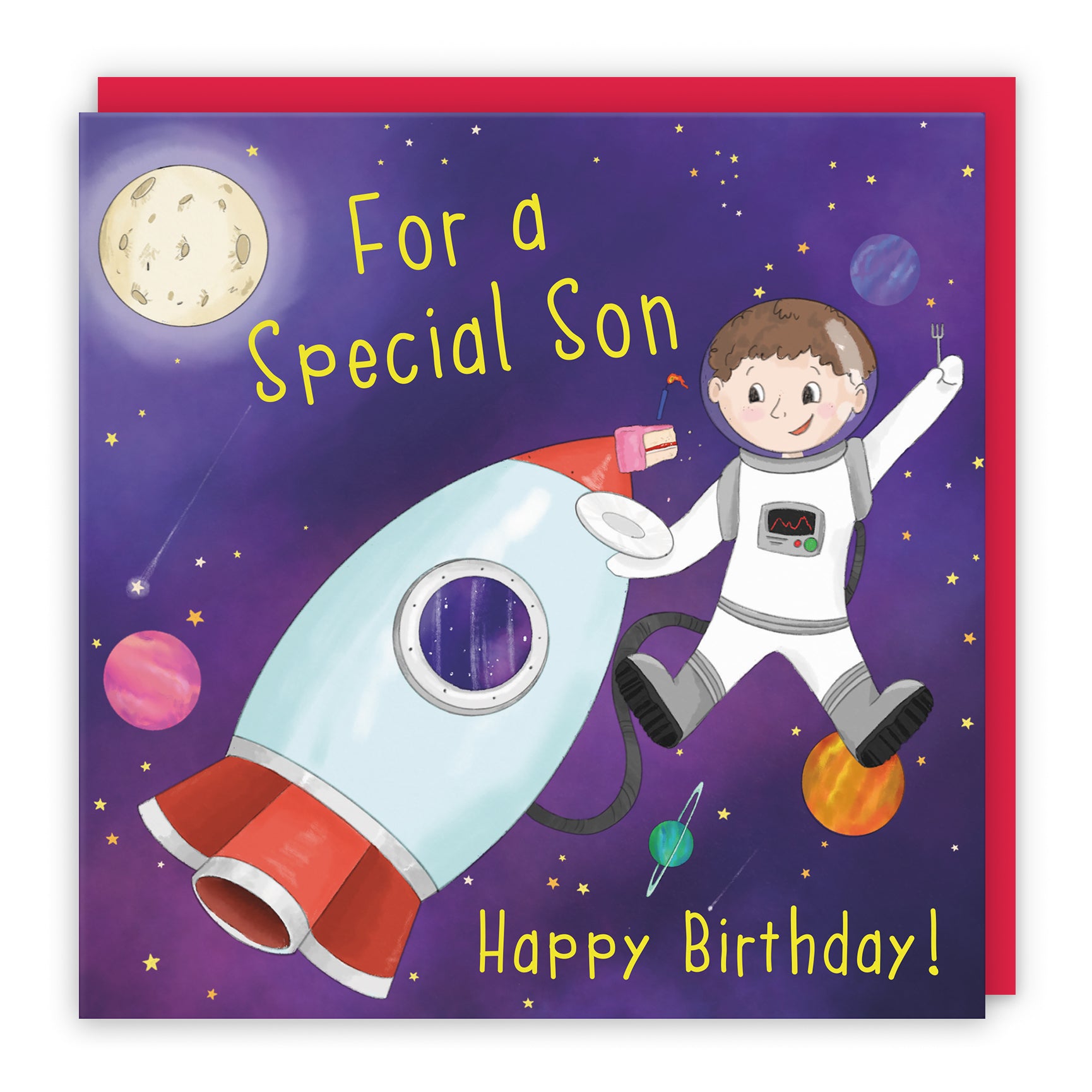 Boys Space Rocket Birthday Card Adventurers