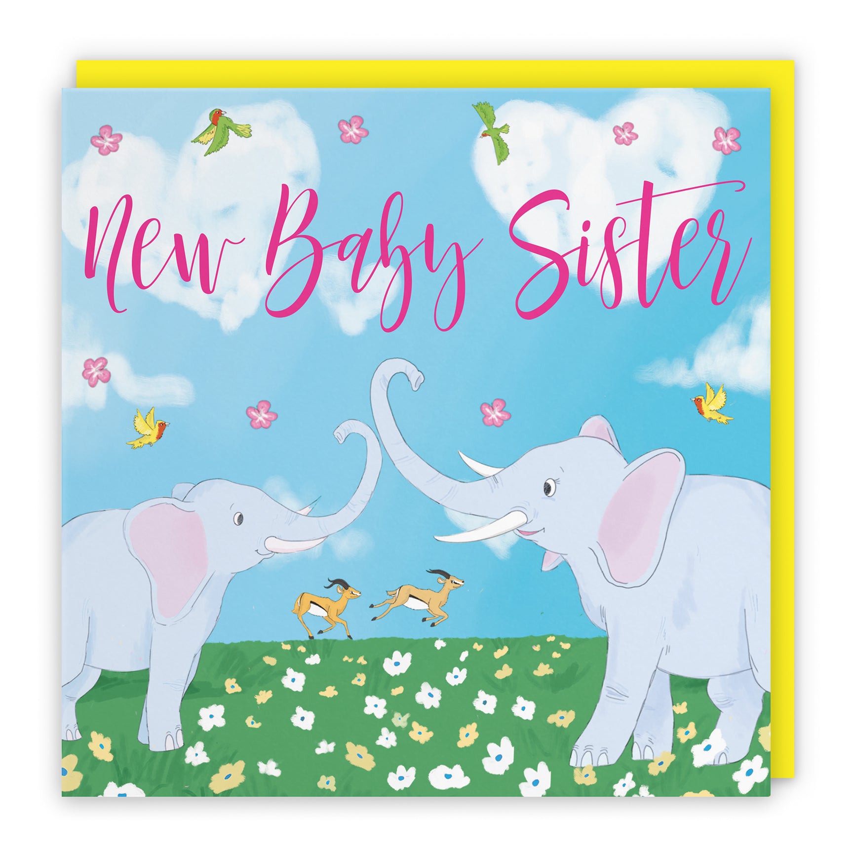 New Baby Card Elephants Cute Animals
