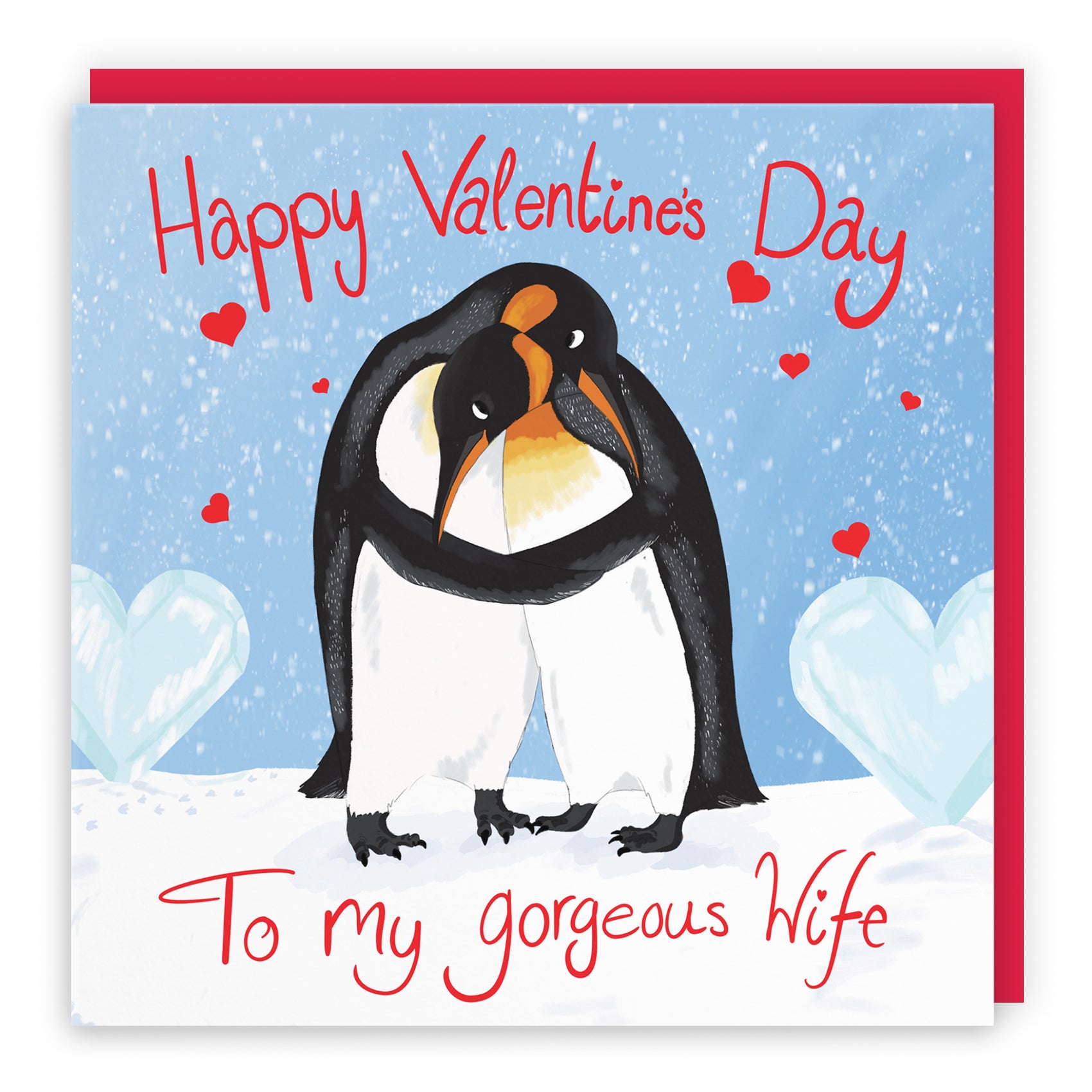 Penguins Valentine's Day Card Cute Animals