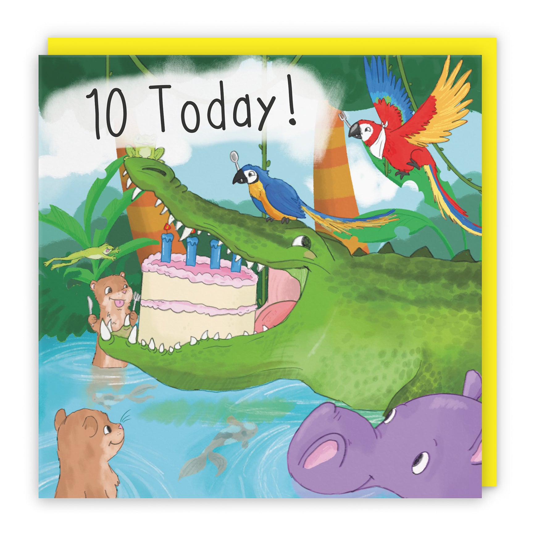 Crocodile Birthday Card Jungle