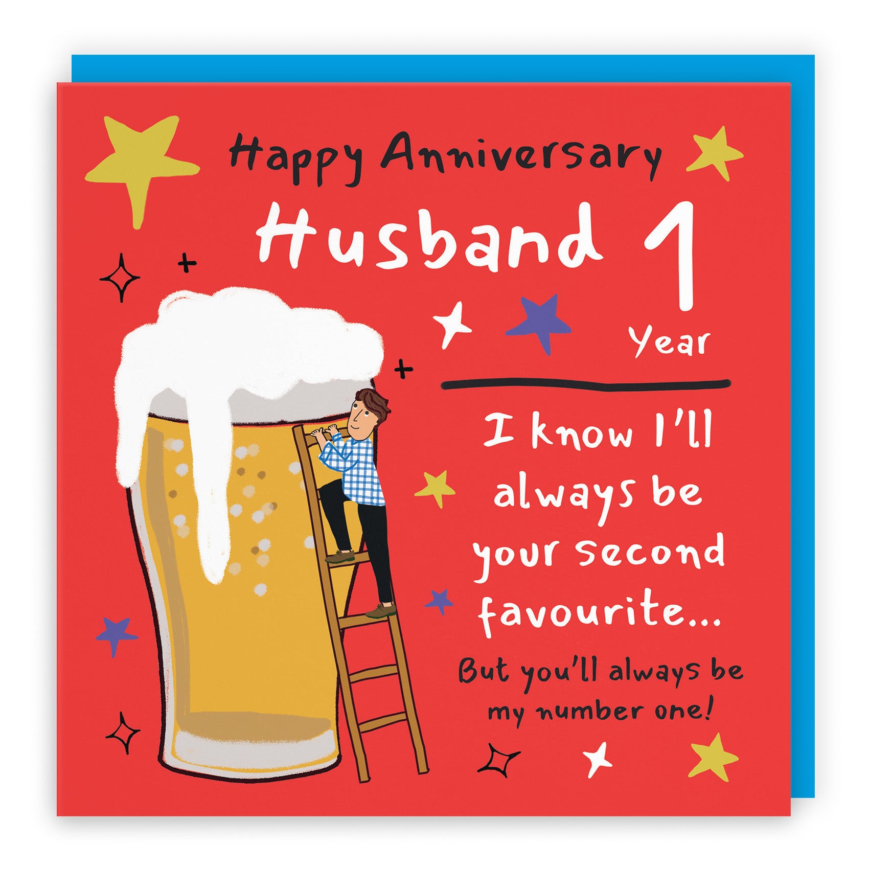 Male Big Beer Anniversary Card Laugh Out Loud