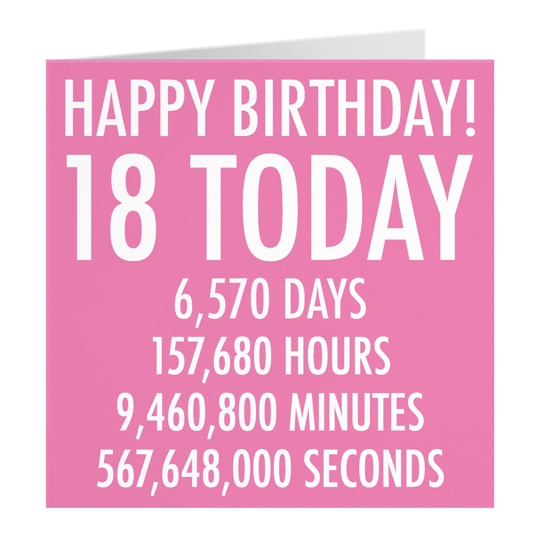 Pink Birthday Card Numbers