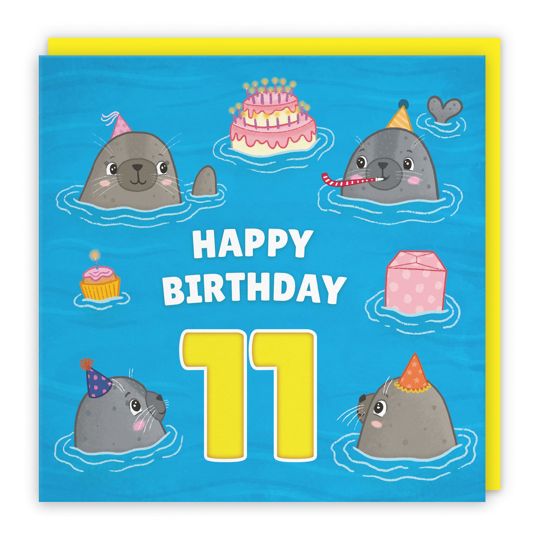 Cute Seals Birthday Card Ocean