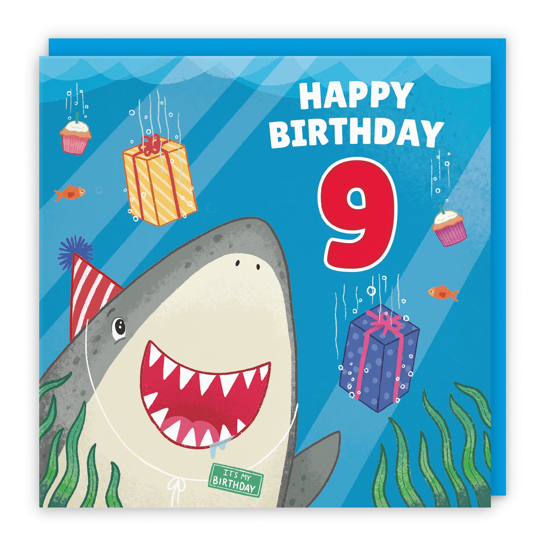 Cute Shark Birthday Card Ocean