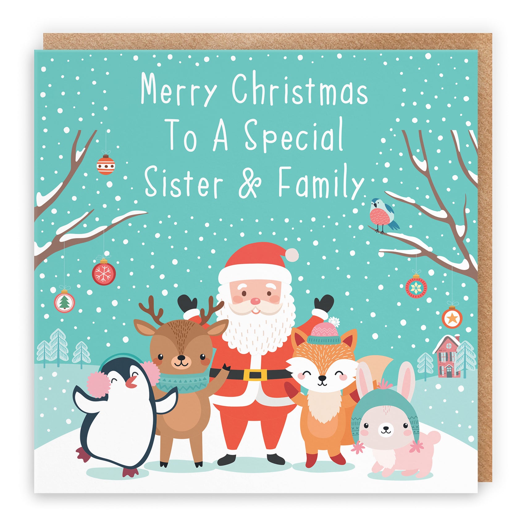 Christmas Card Santa & Friends