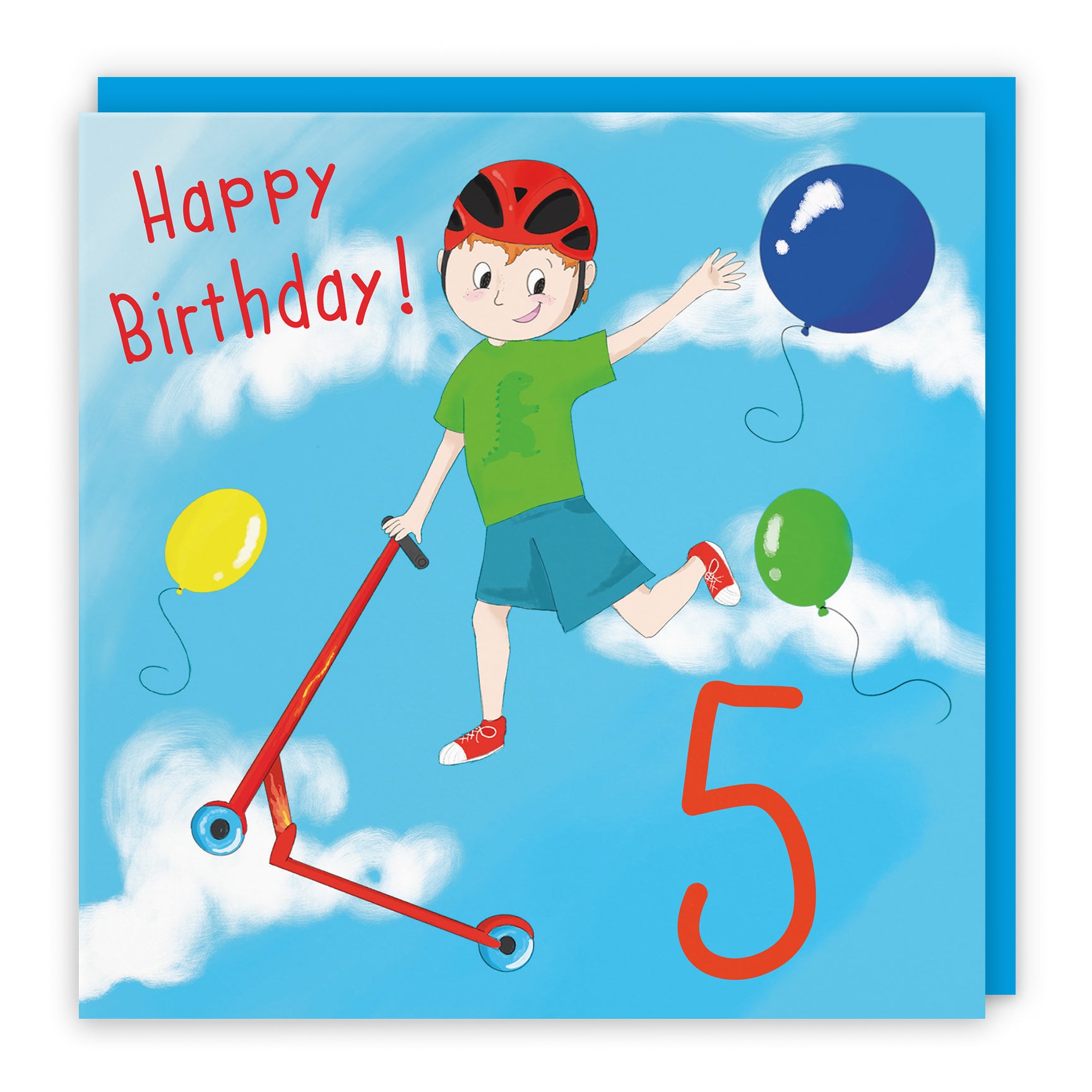 Tricks Scooter Boys Birthday Card Adventurers