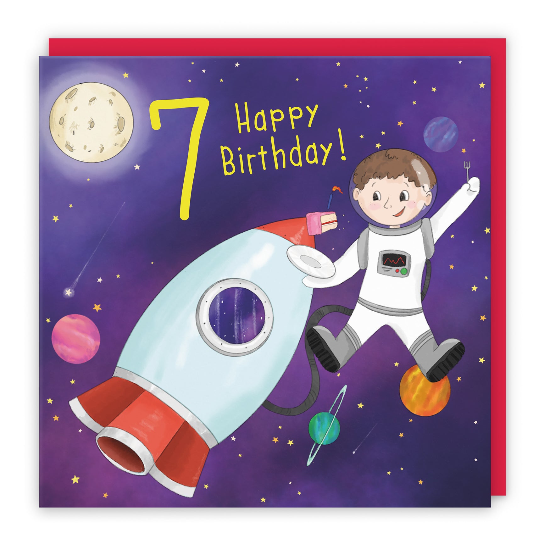 Boys Space Rocket Birthday Card Adventurers