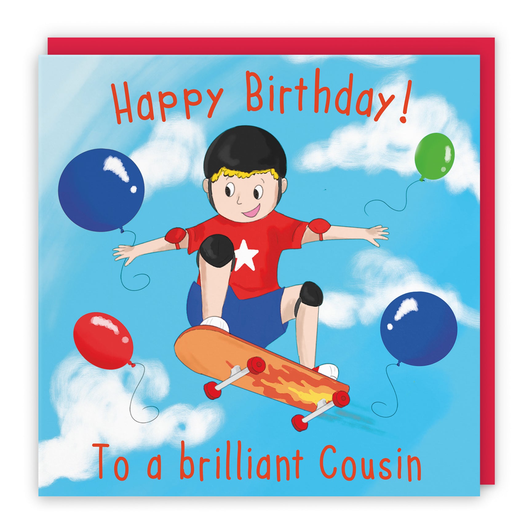 Boys Tricks Skateboard Birthday Card Adventurers