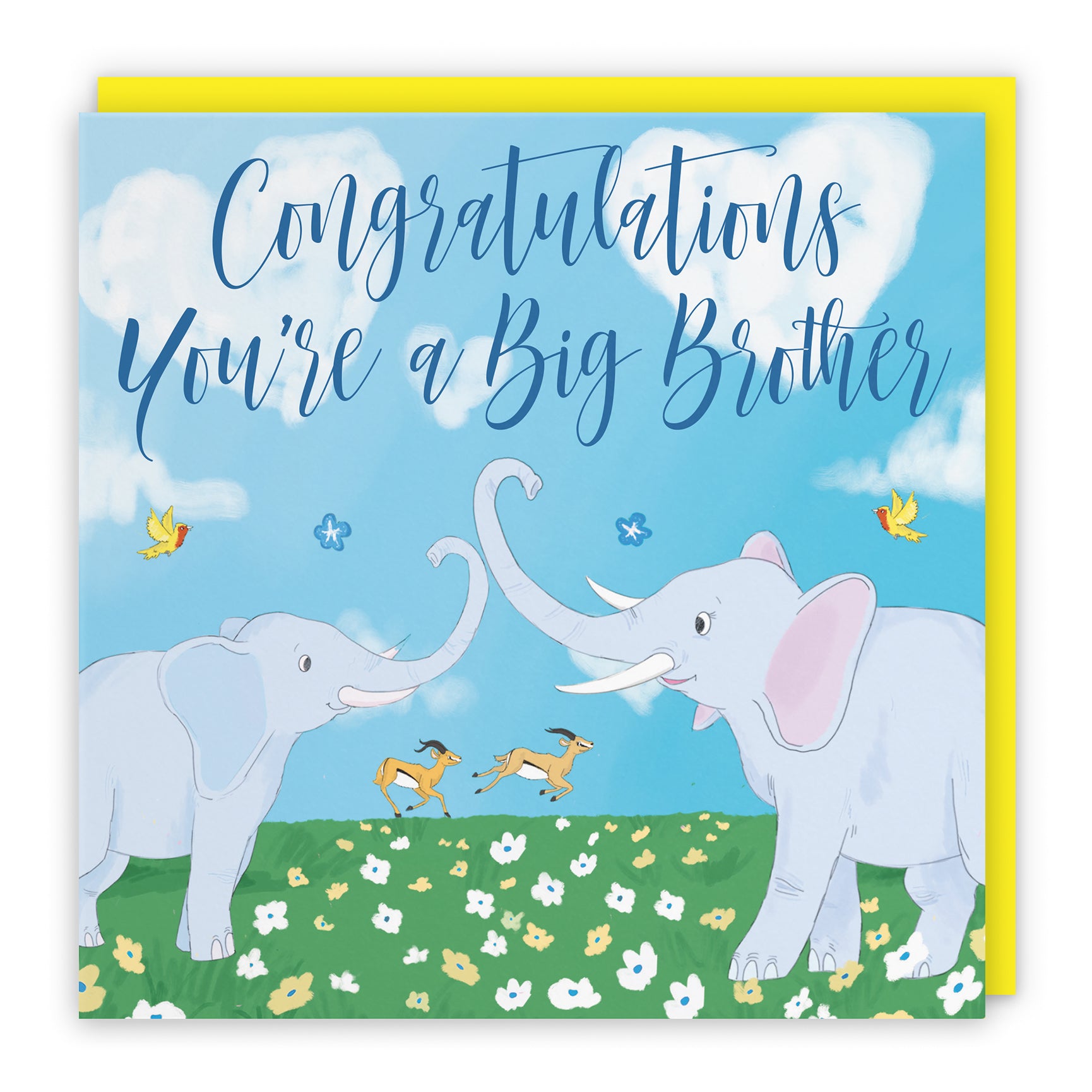 New Baby Card Elephants Cute Animals