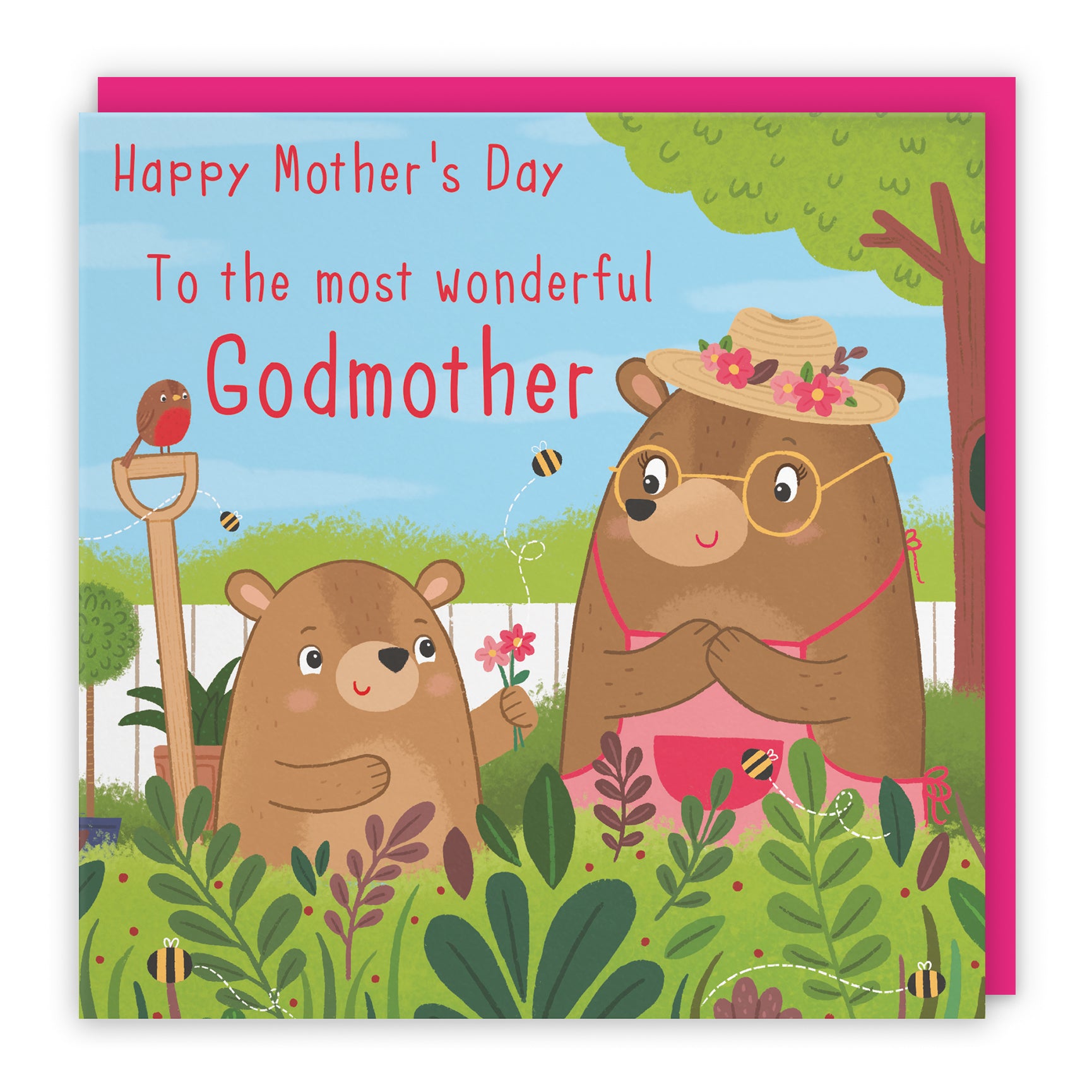 Gardening Mother's Day Card Cute Bears