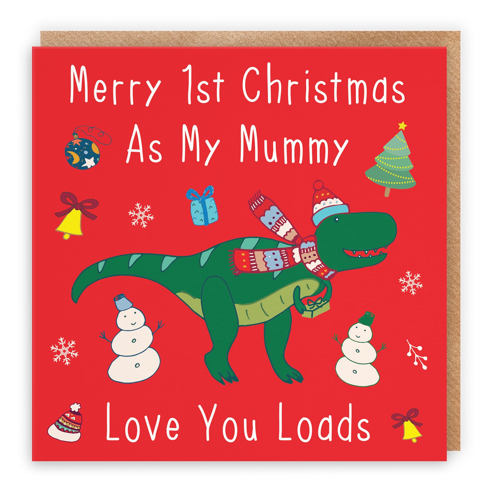 Christmas Card Dinosaur