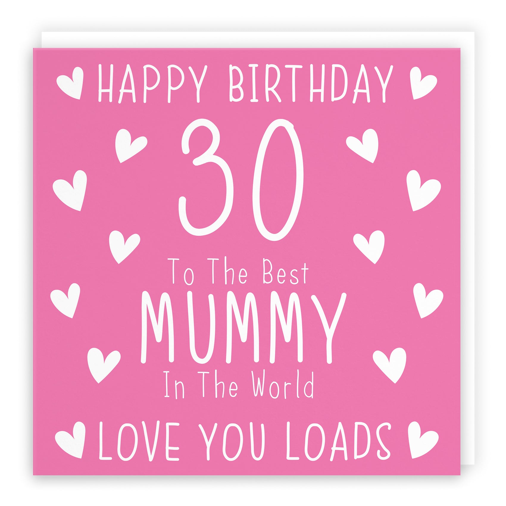 Hearts Pink Birthday Card Iconic