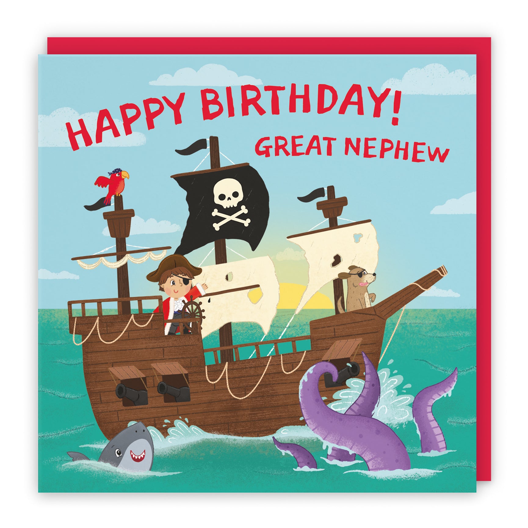 Pirate Ship Birthday Card Imagination
