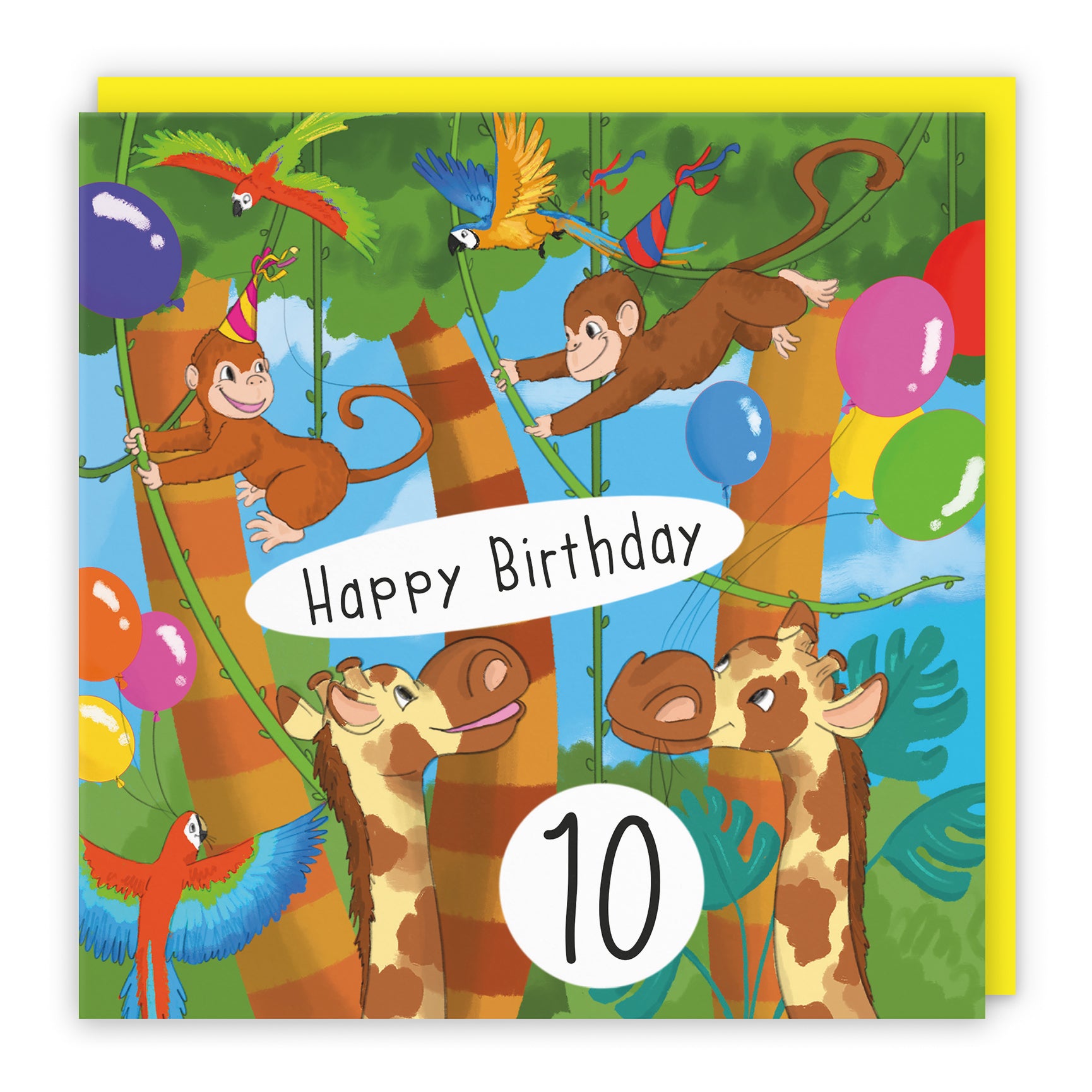 Monkey Birthday Card Jungle