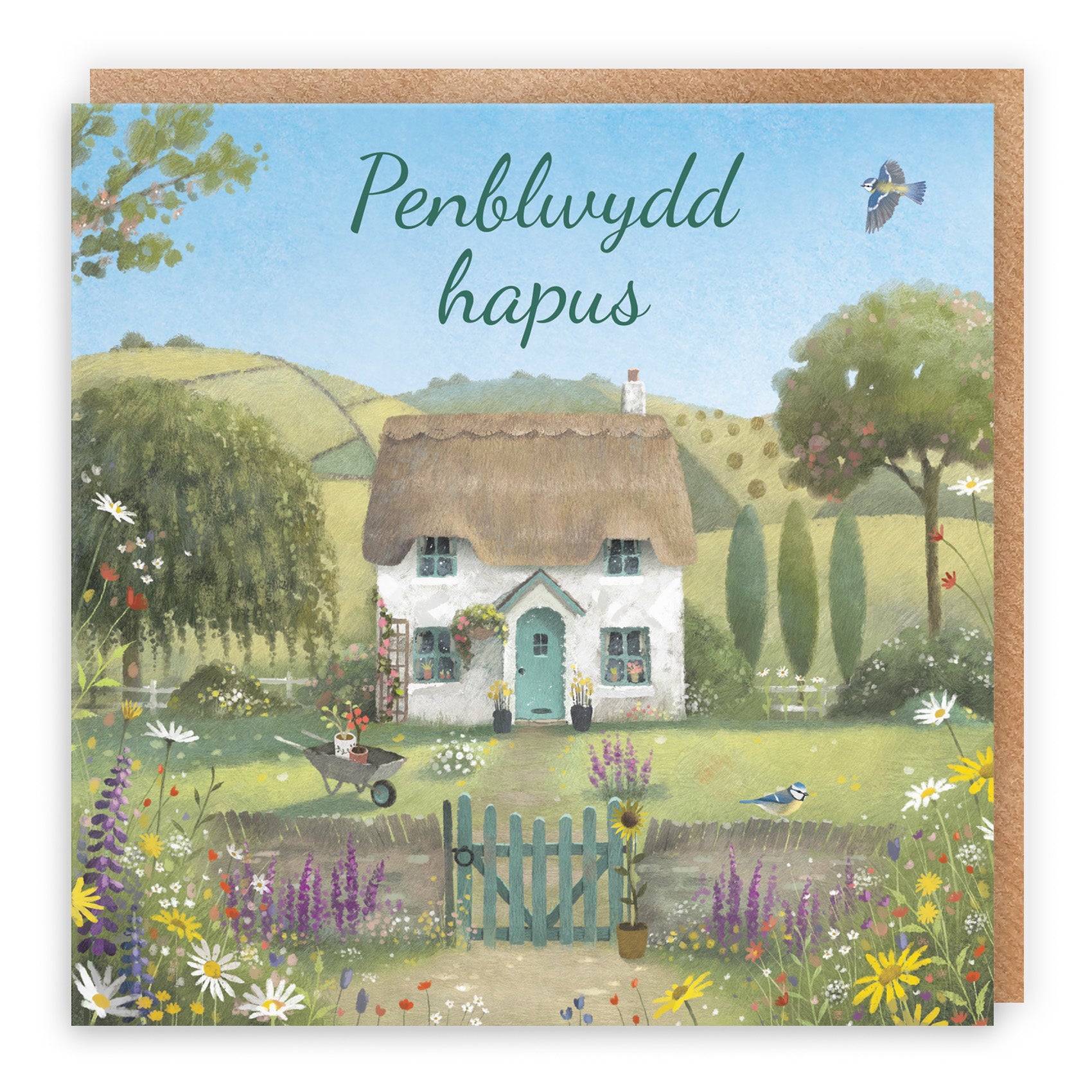 Thatched Cottage Birthday Card Milo's Gallery