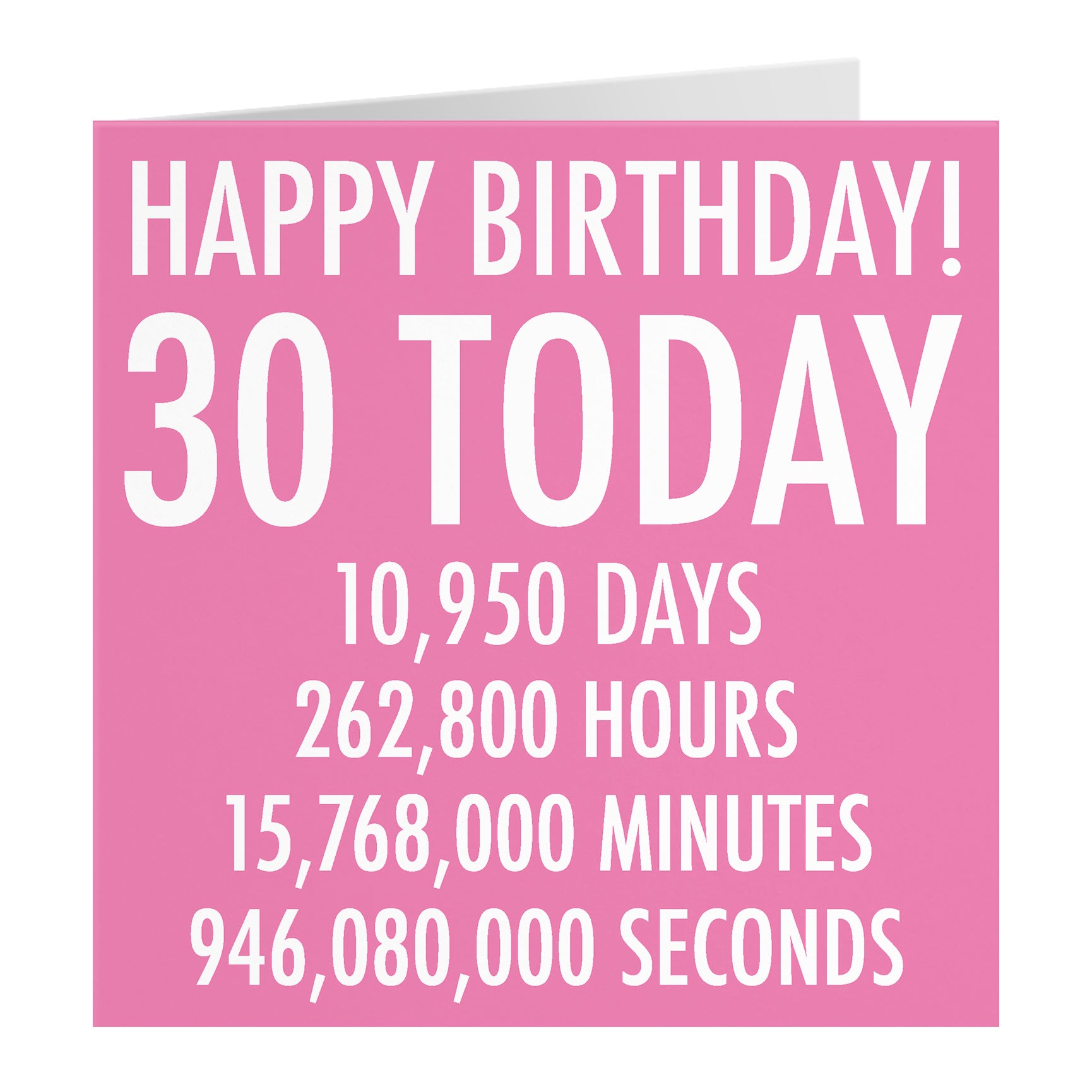Pink Birthday Card Numbers