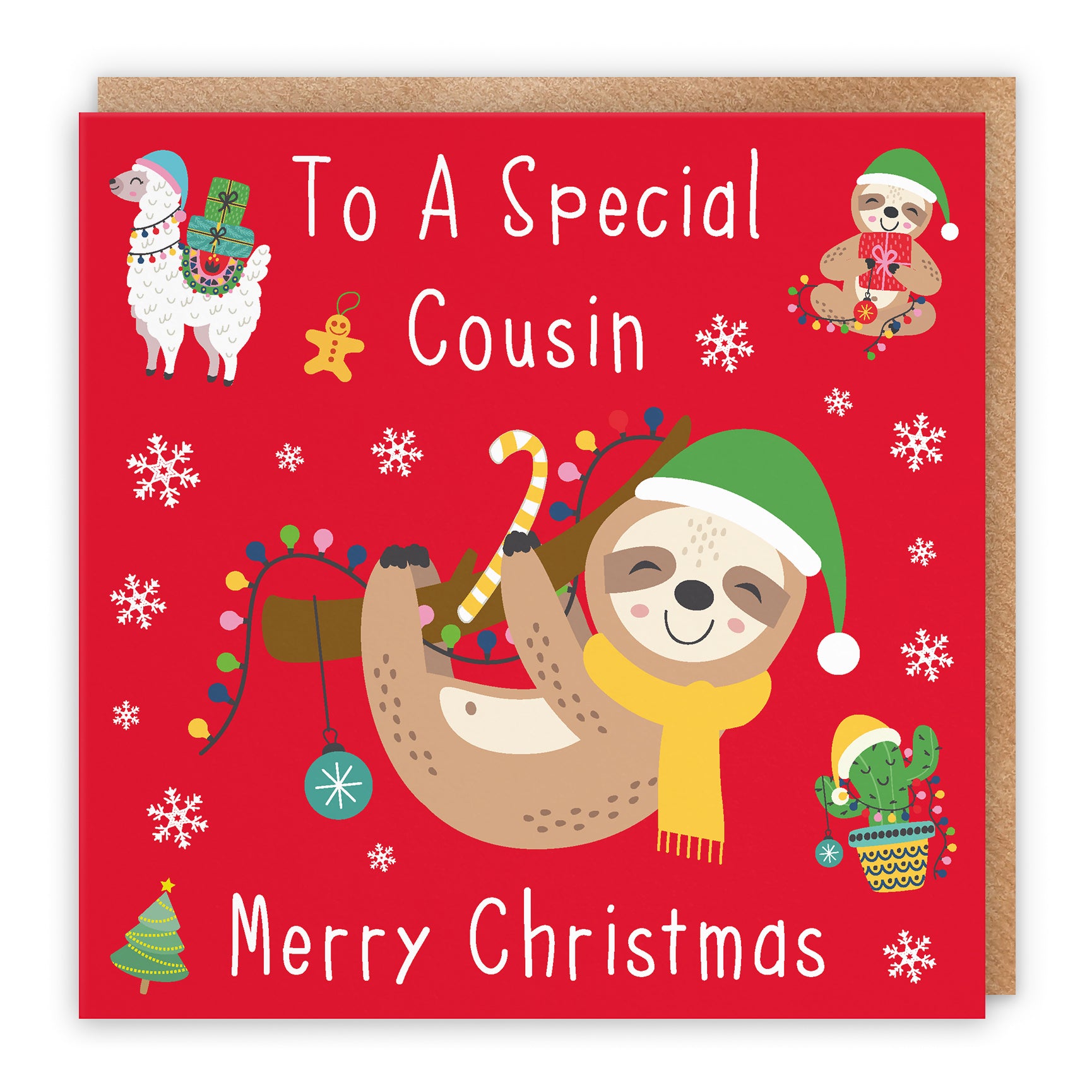 Christmas Card Sloth & Llama