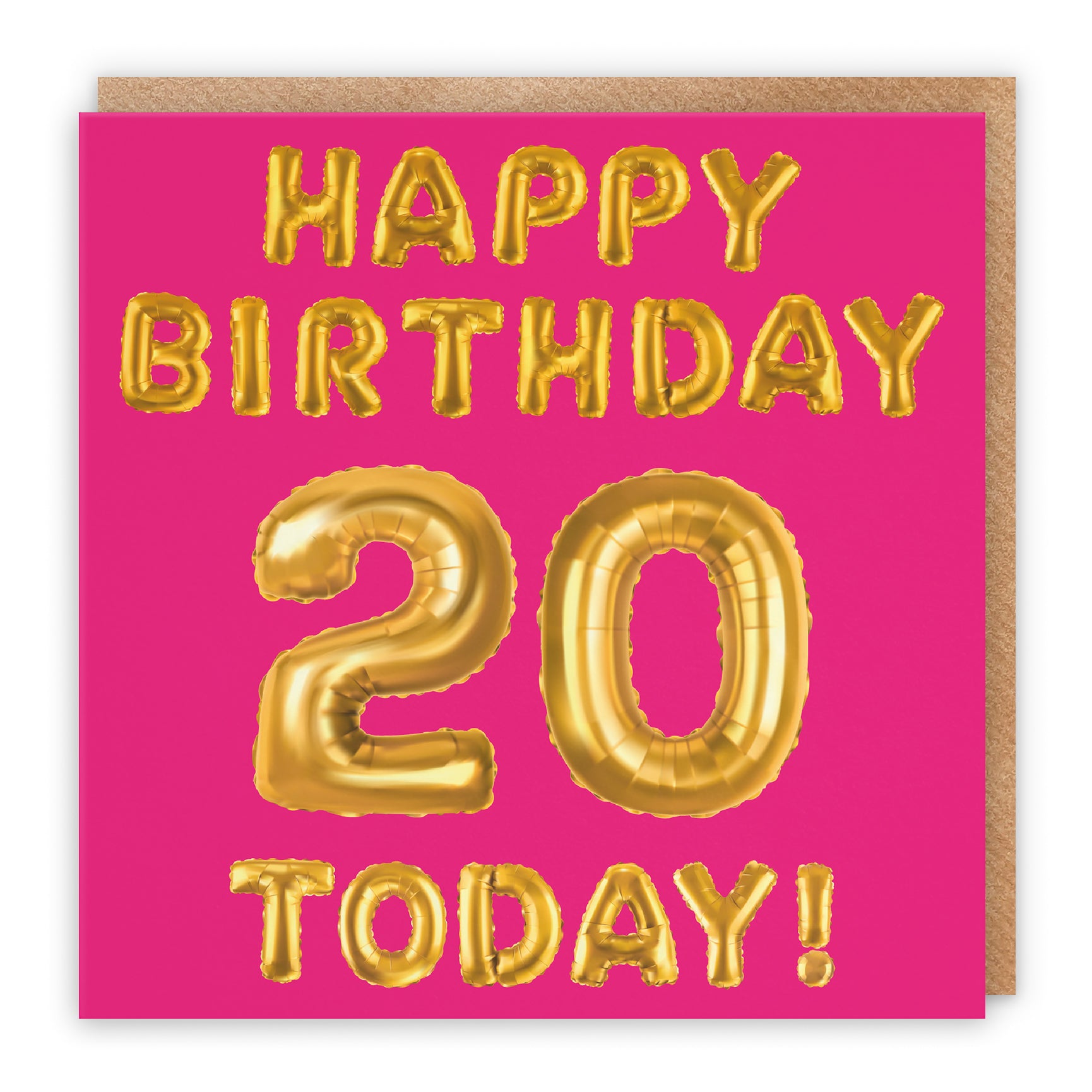 Pink Balloon Birthday Card