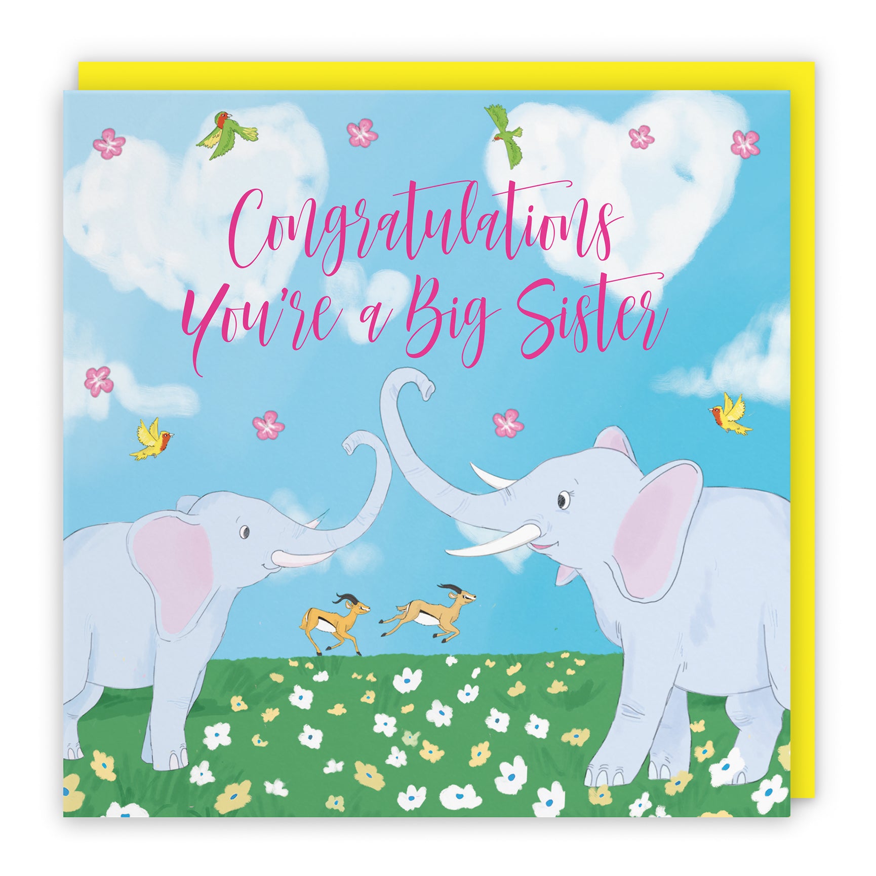 New Baby Card Elephants Cute Animals