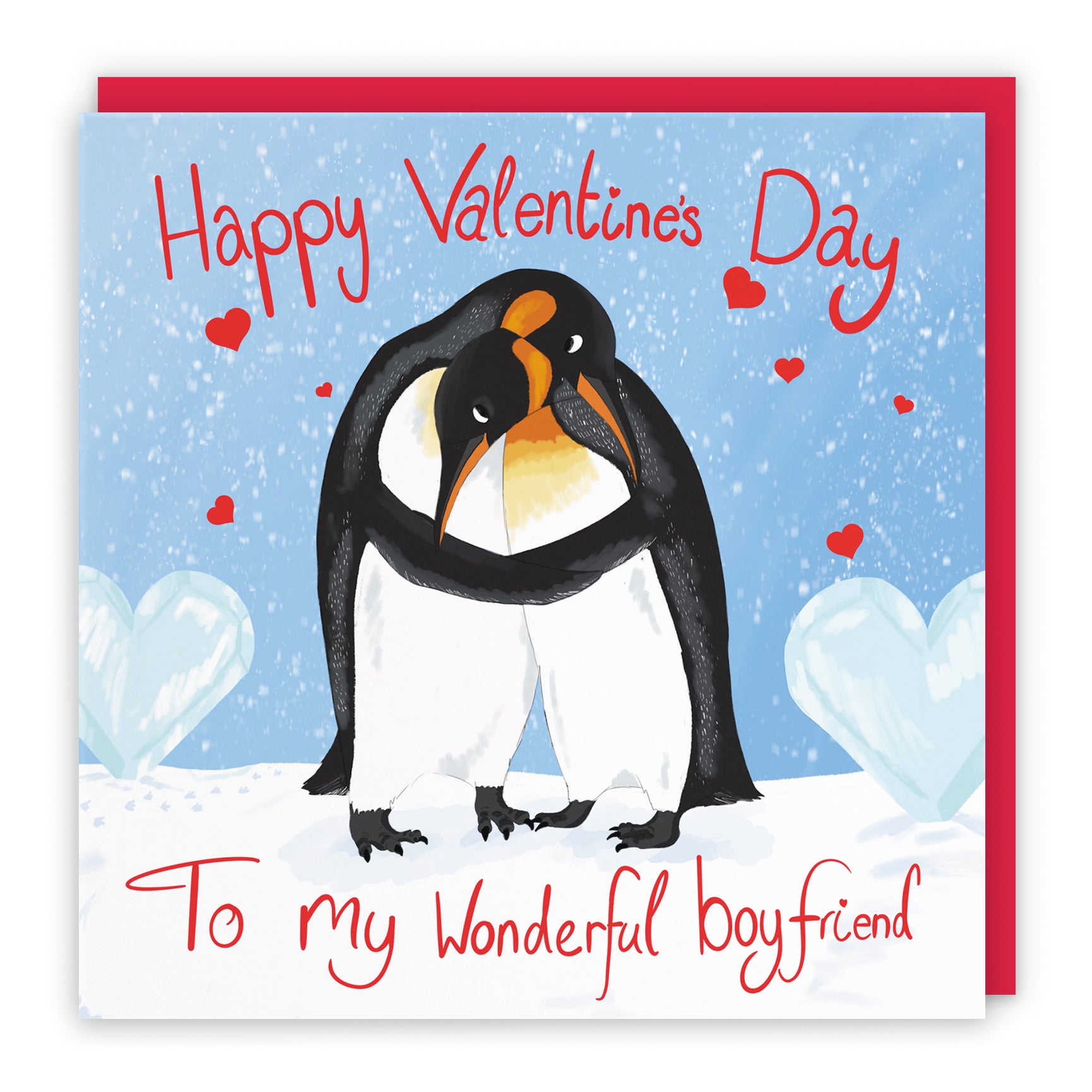 Penguins Valentine's Day Card Cute Animals