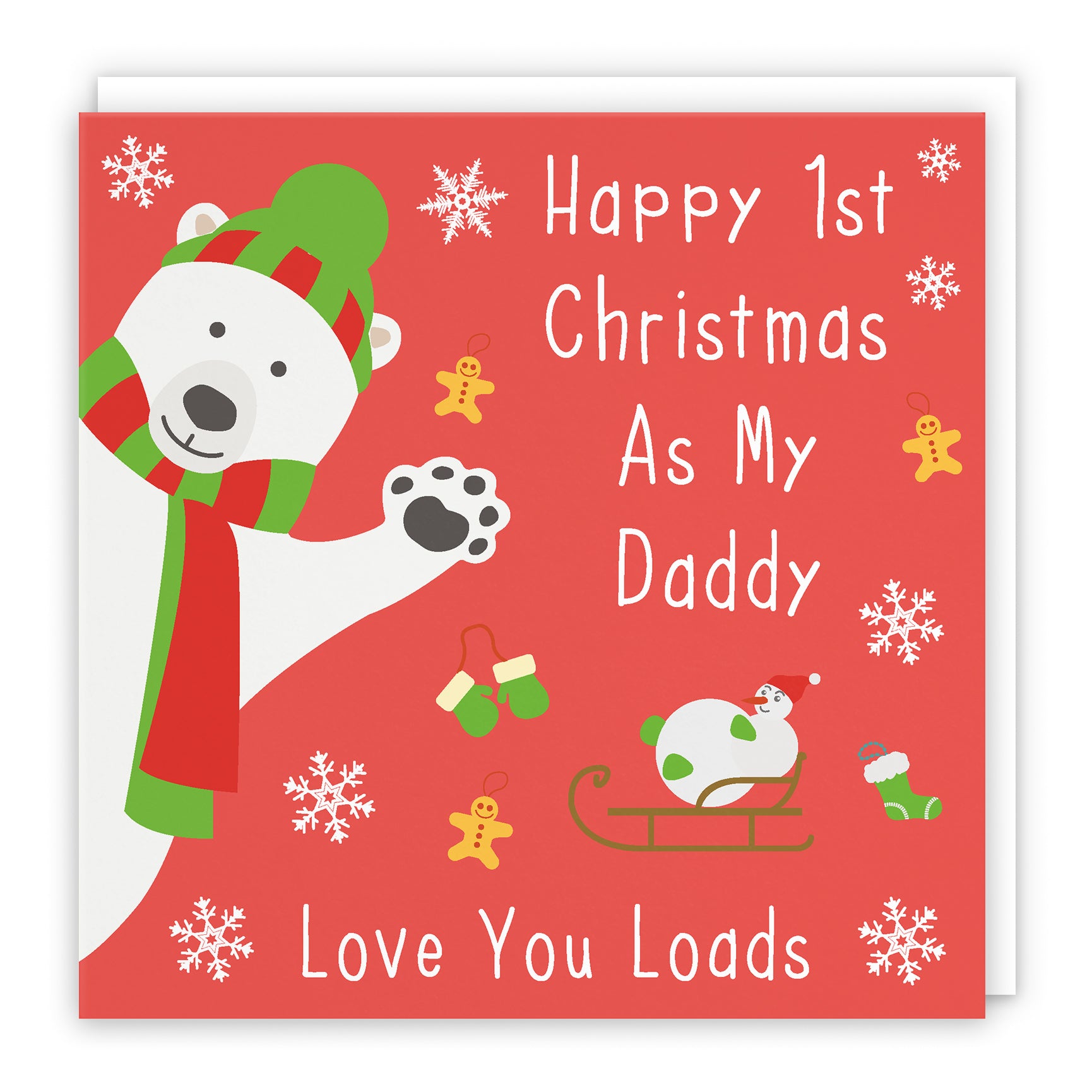 Cute Polar Bear Christmas Card Iconic