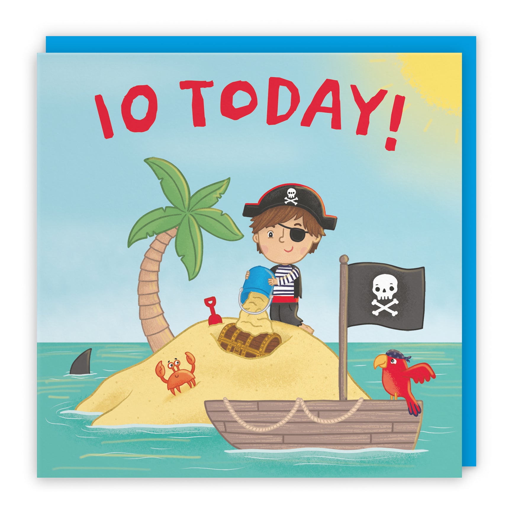 Pirate Desert Island Birthday Card Imagination