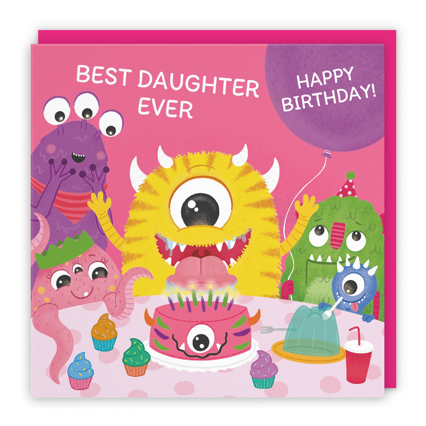 Monsters Party Cute Birthday Card Imagination