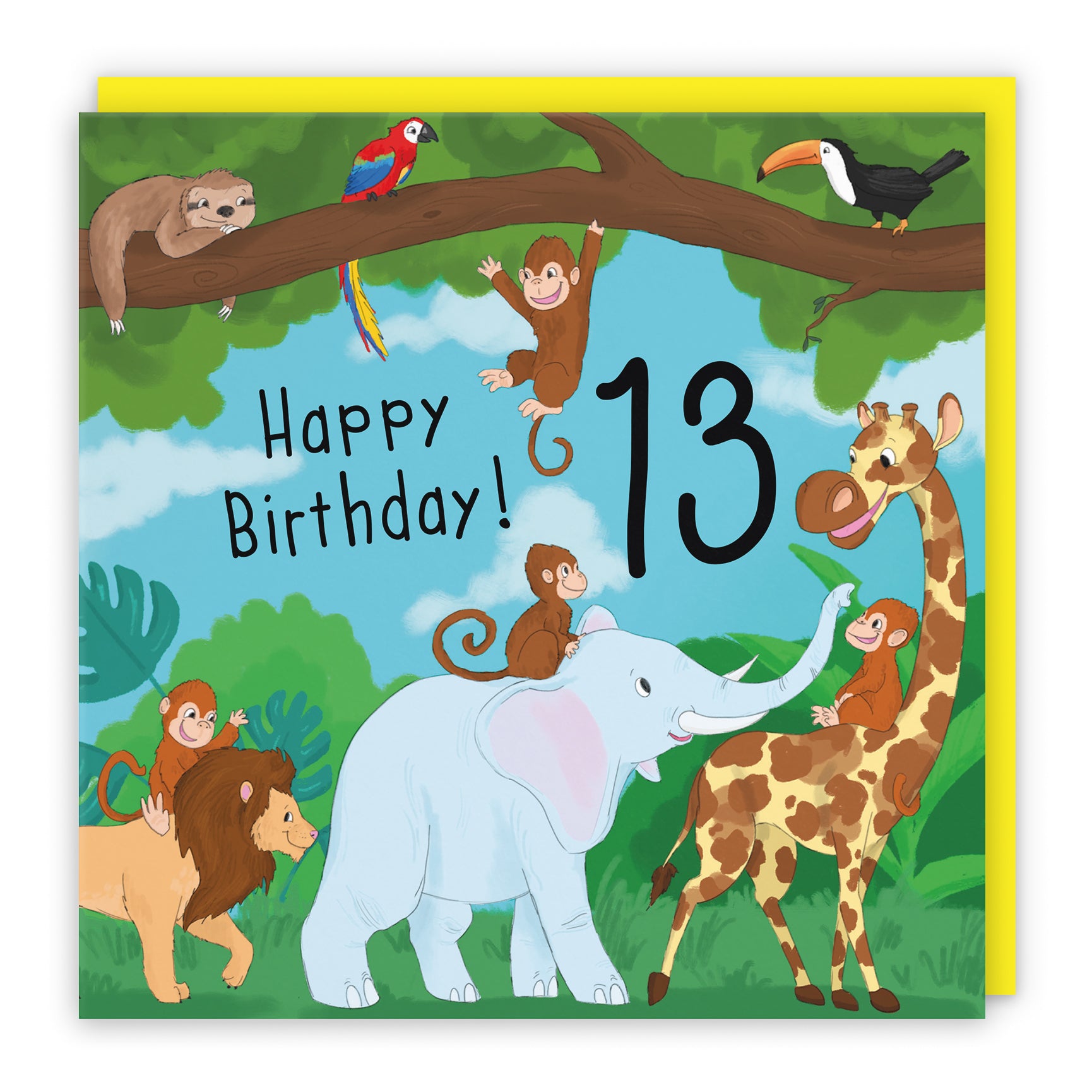 Day In The Jungle Birthday Card