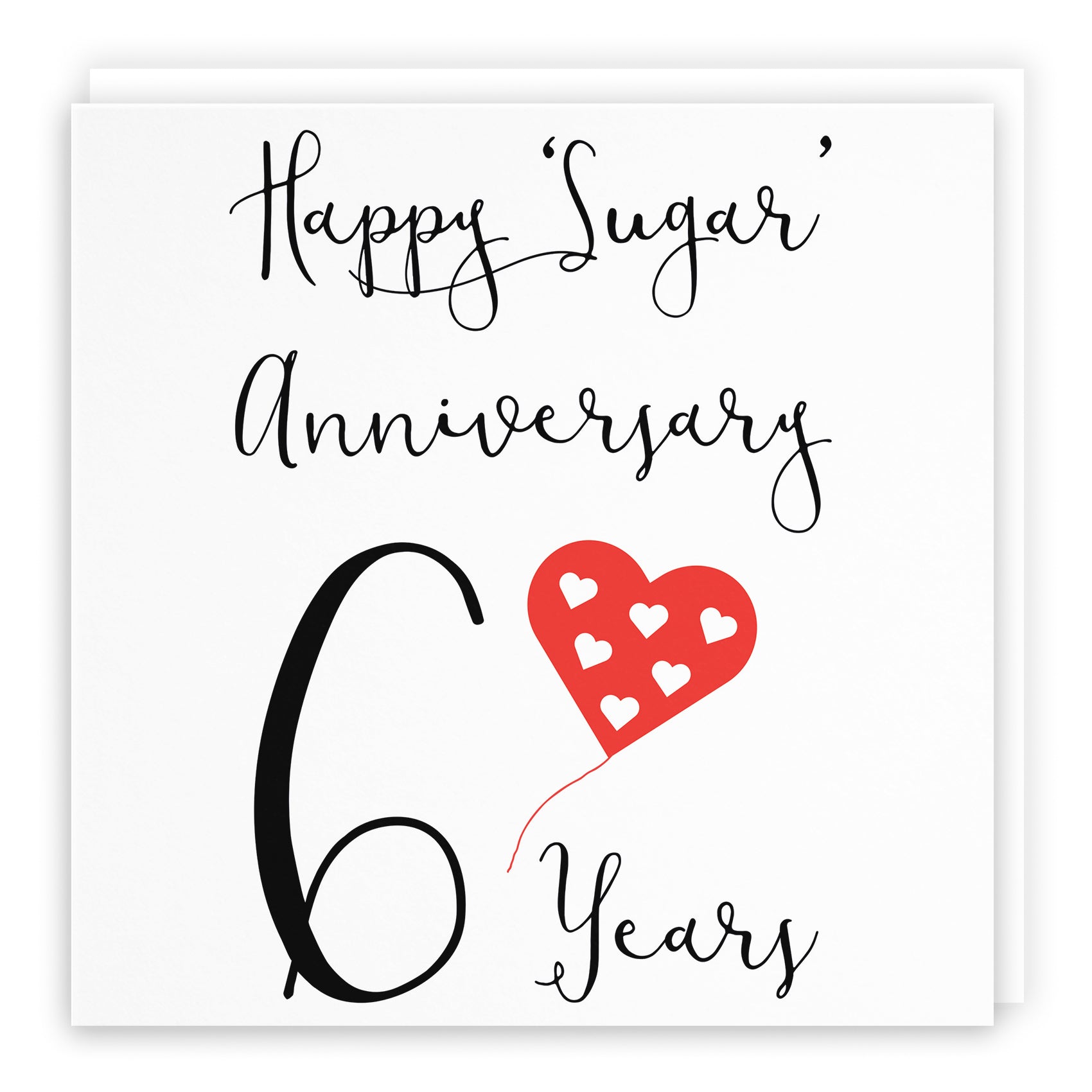 Balloon Heart Anniversary Card Red Heart
