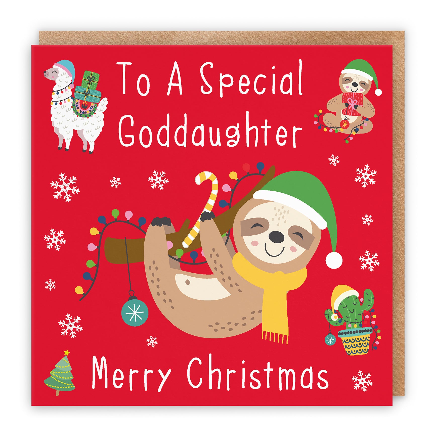 Christmas Card Sloth & Llama