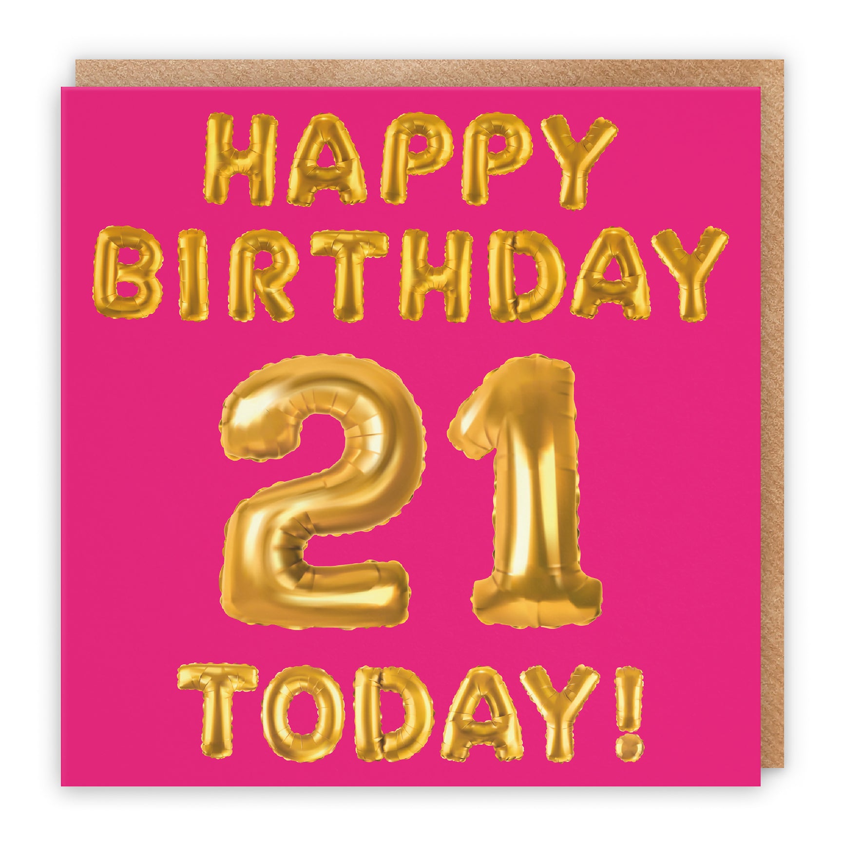 Pink Balloon Birthday Card