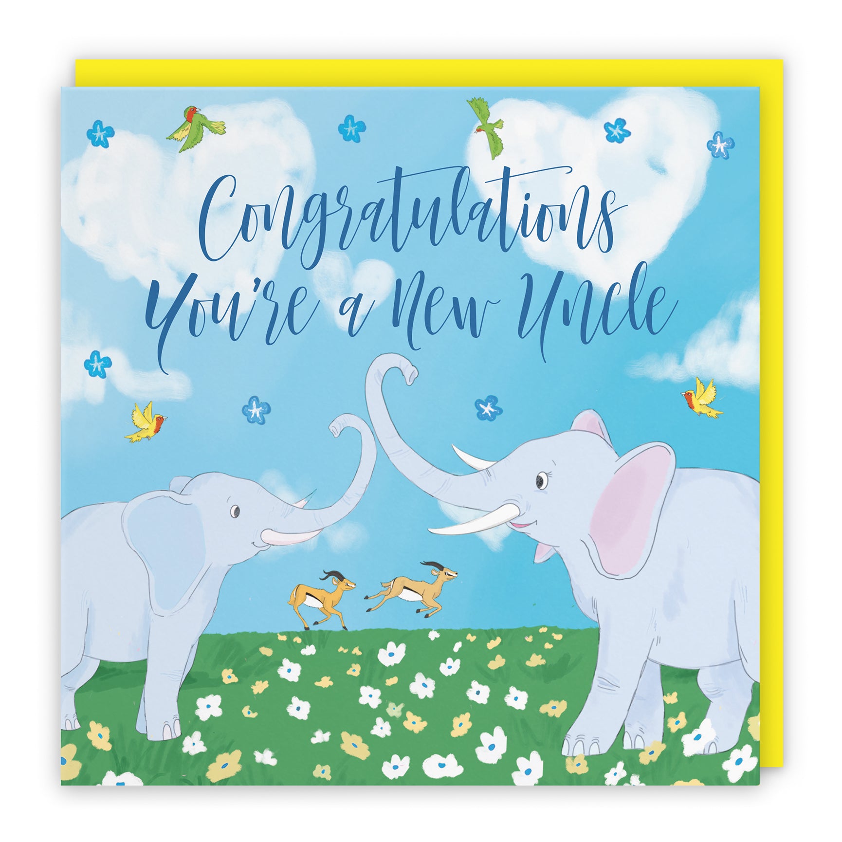 New Baby Card Elephants Cute Animals