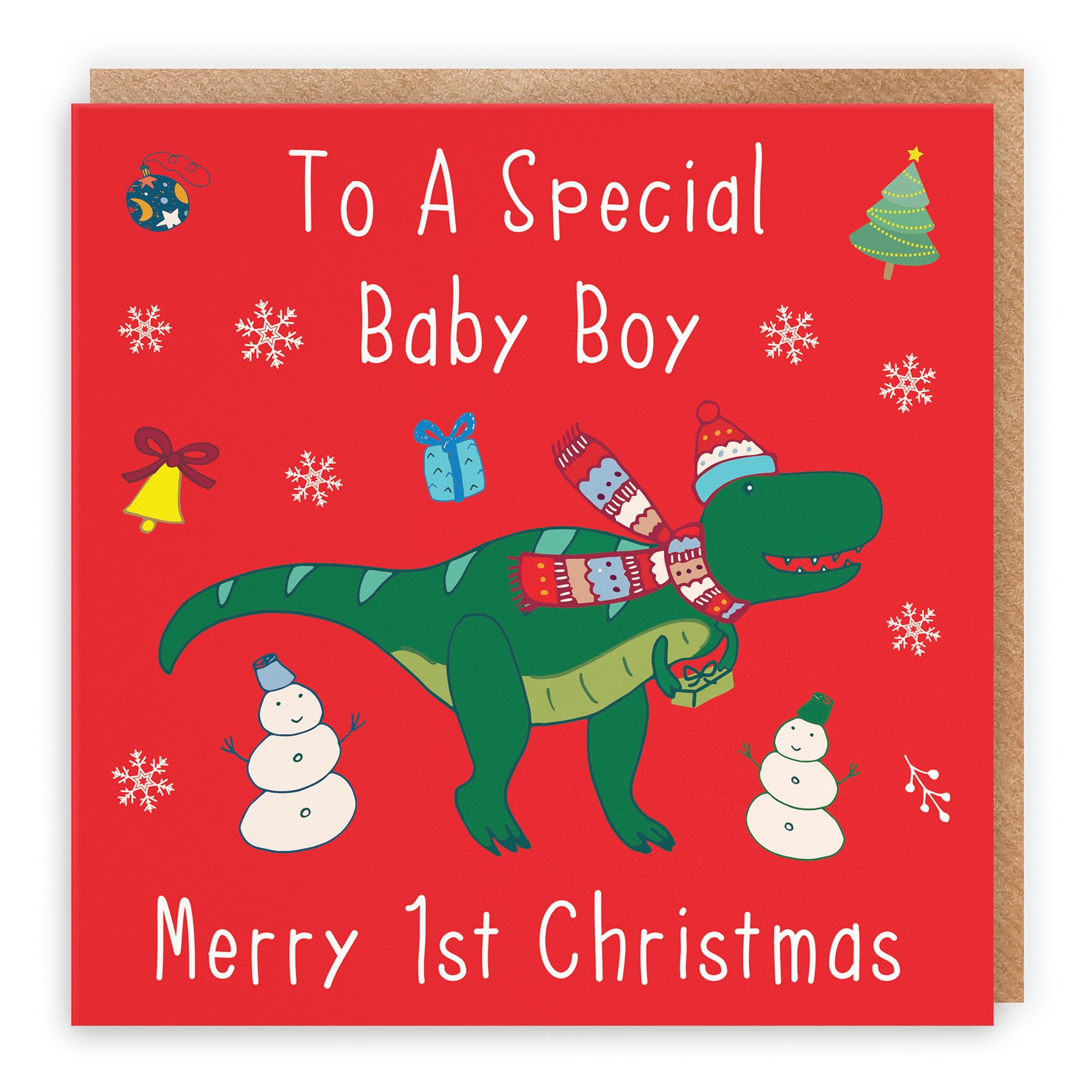 Christmas Card Dinosaur